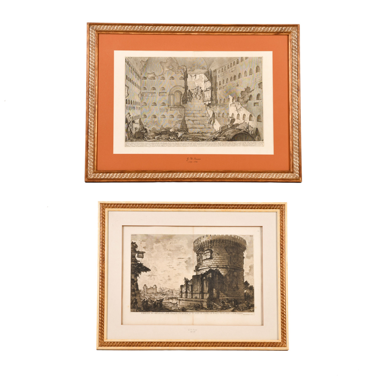 GIOVANNI BATTISTA PIRANESI (1720-1778). Pareja de grabados: