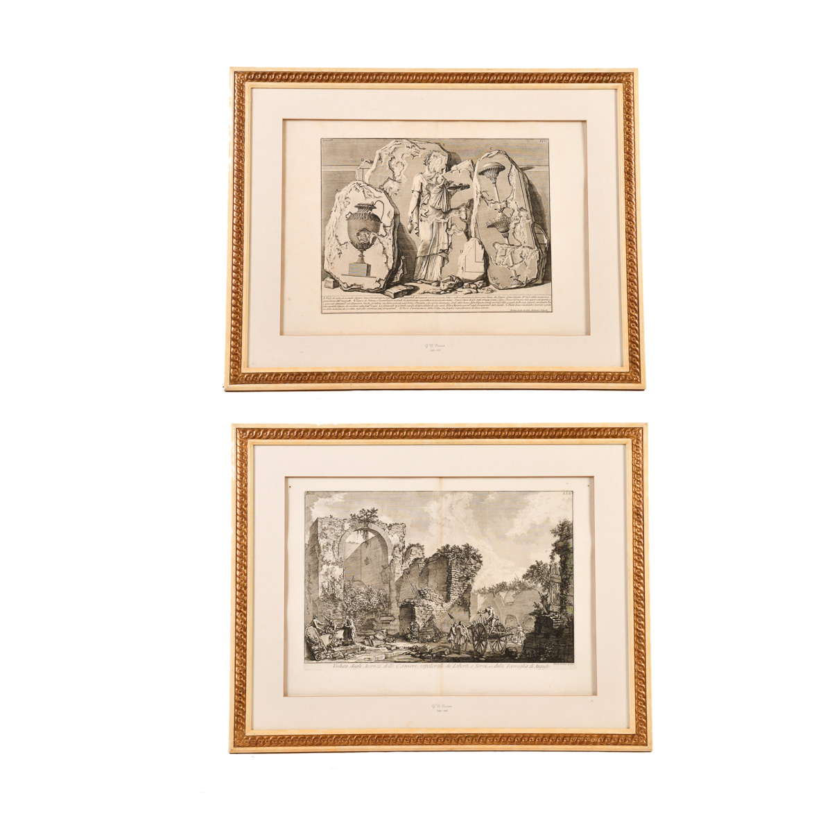 GIOVANNI BATTISTA PIRANESI (1720-1778). Pareja de grabados: