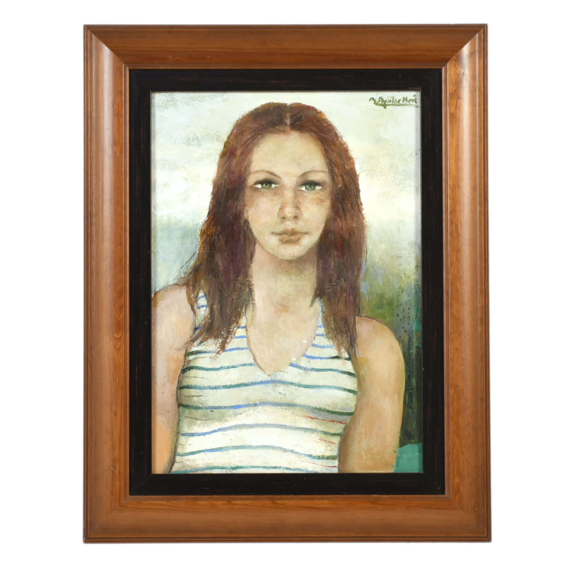 RAMÓN AGUILAR MORÉ (1924-2015). "Retrato joven".