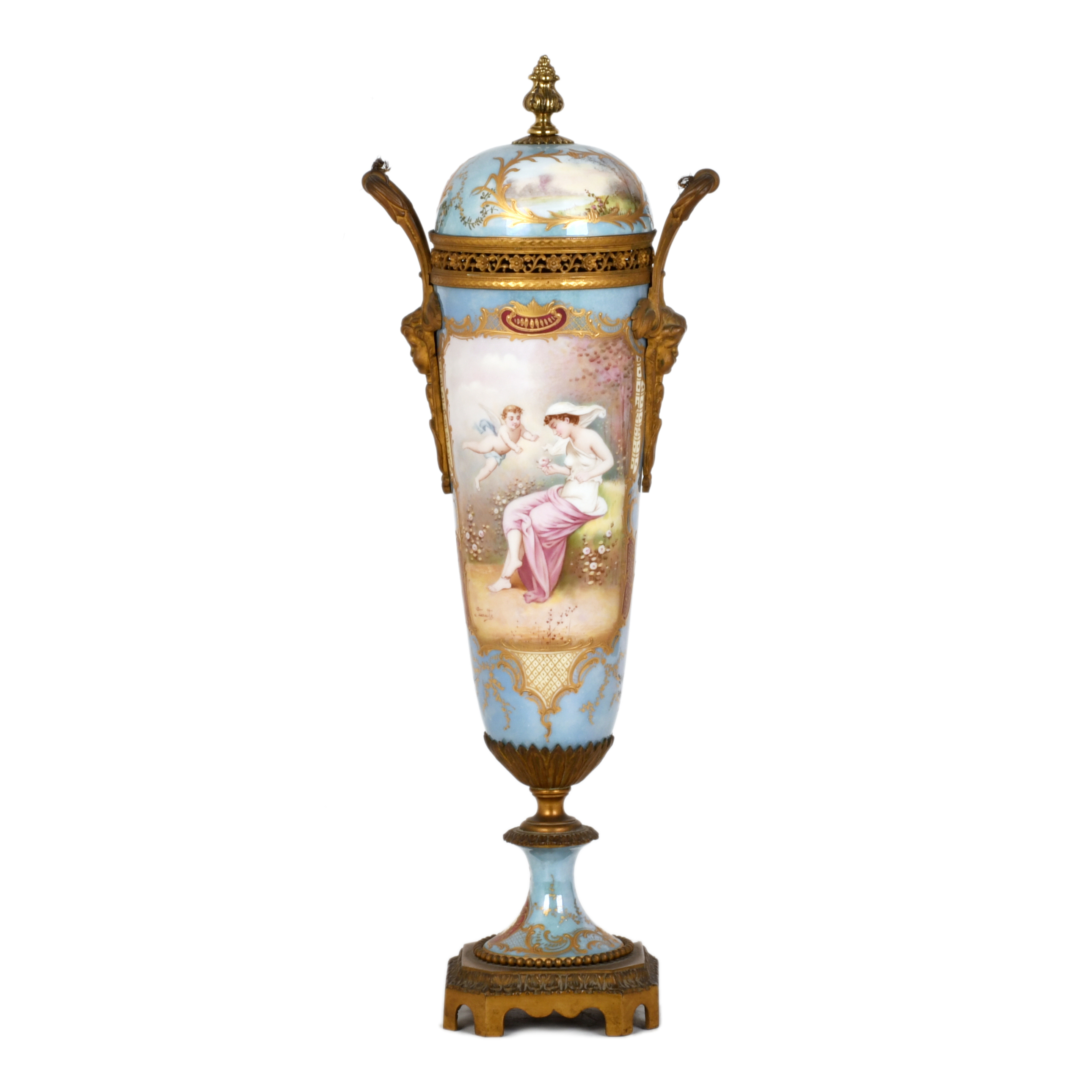 SIGUIENDO MODELOS DE SEVRES, Jarrón, siglo XX