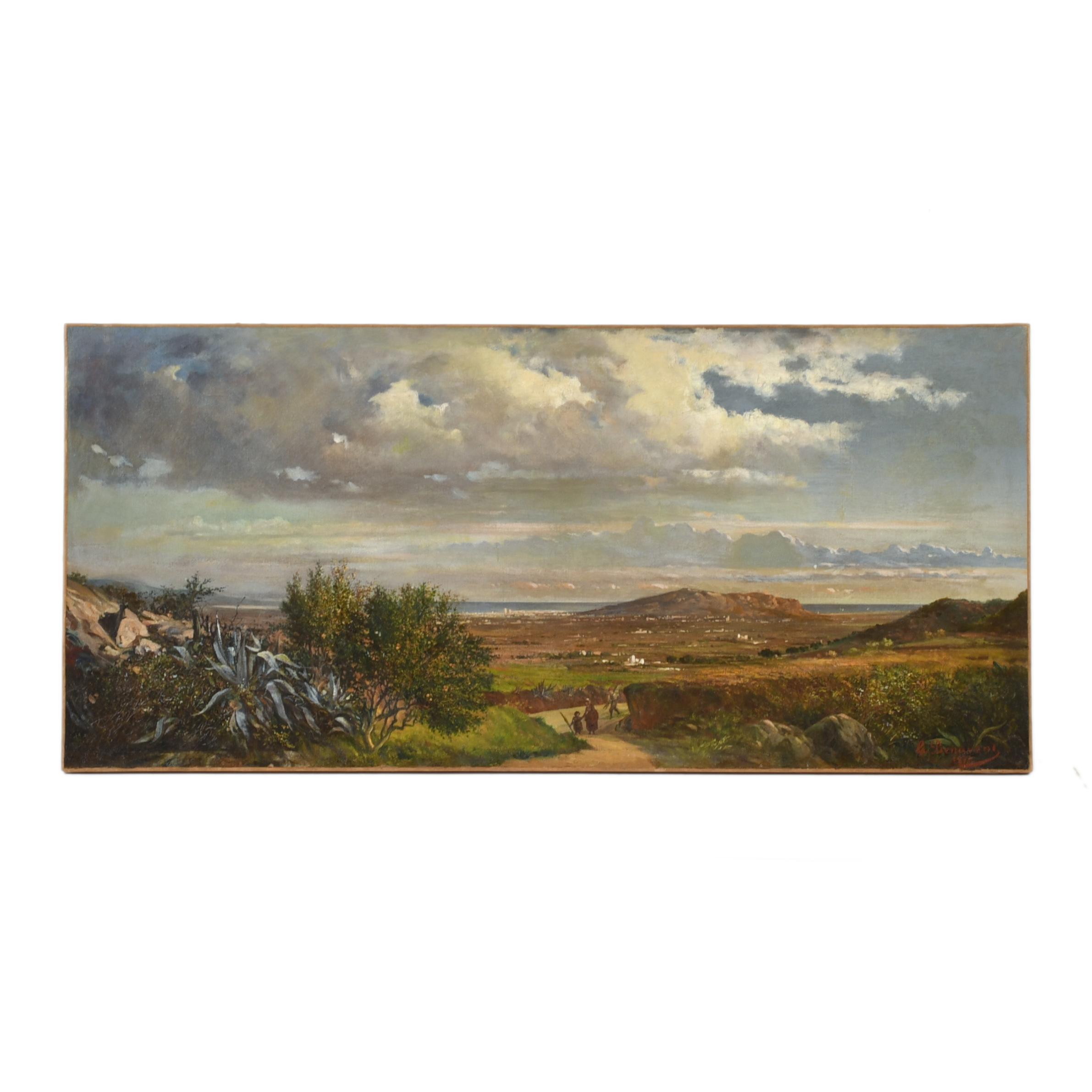 GAIETÀ BENAVENT Y ROCAMORA (1834-1910).  "Vista de Barcelon