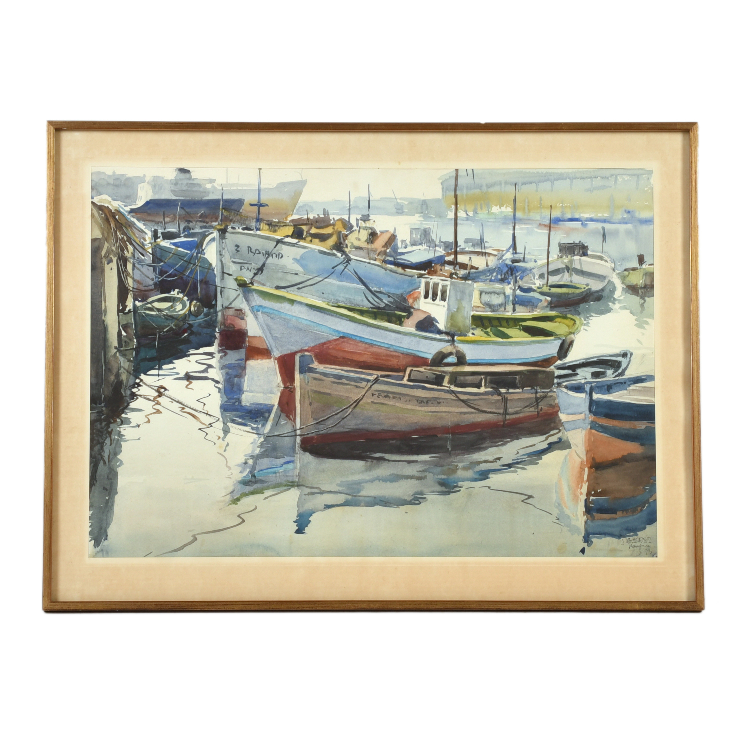 JOSE GASPAR ROMERO (1920-?). "Barcas", 1973.