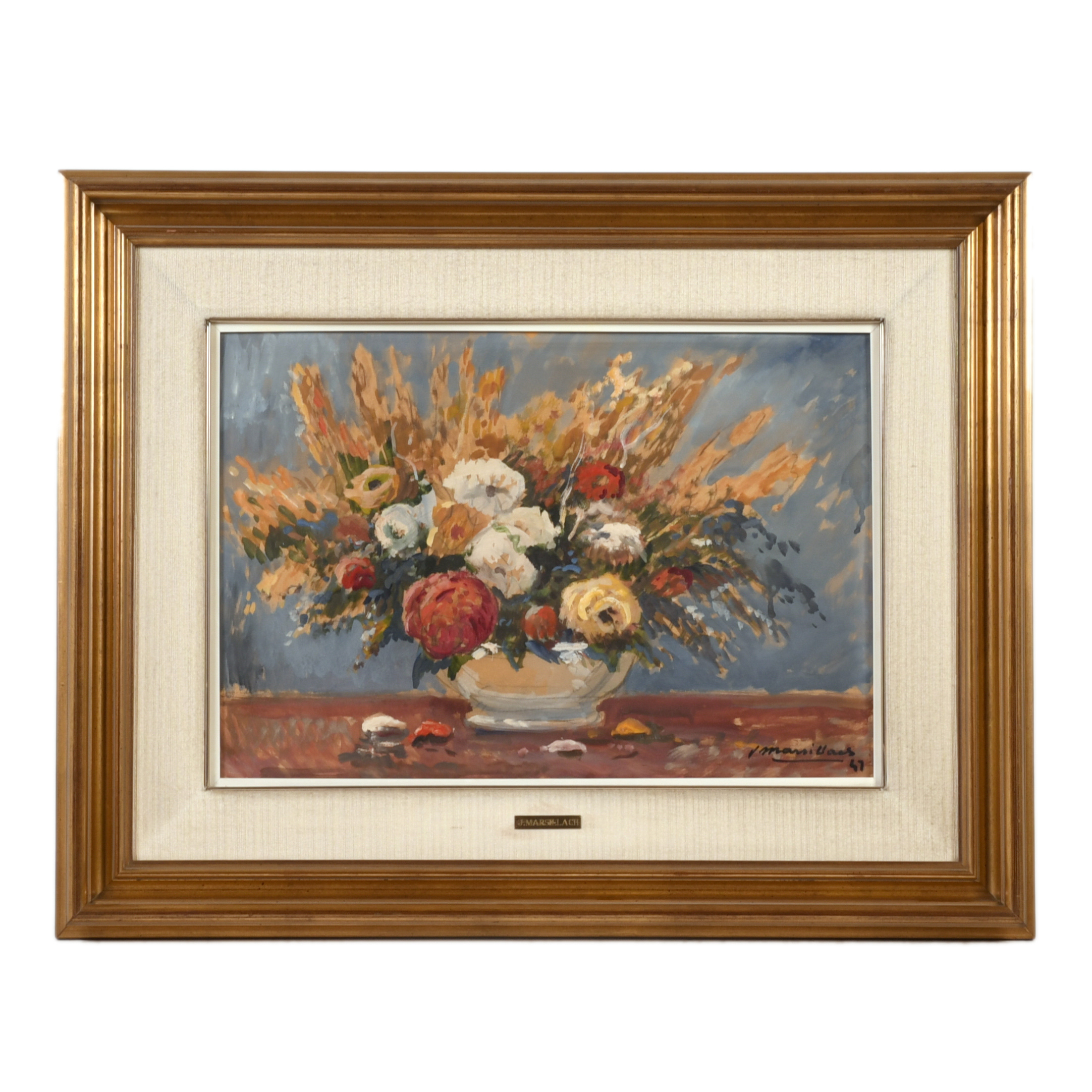 JOAQUIM MARSILLACH CODONY (1905-1986). "Jarrón flores", 194