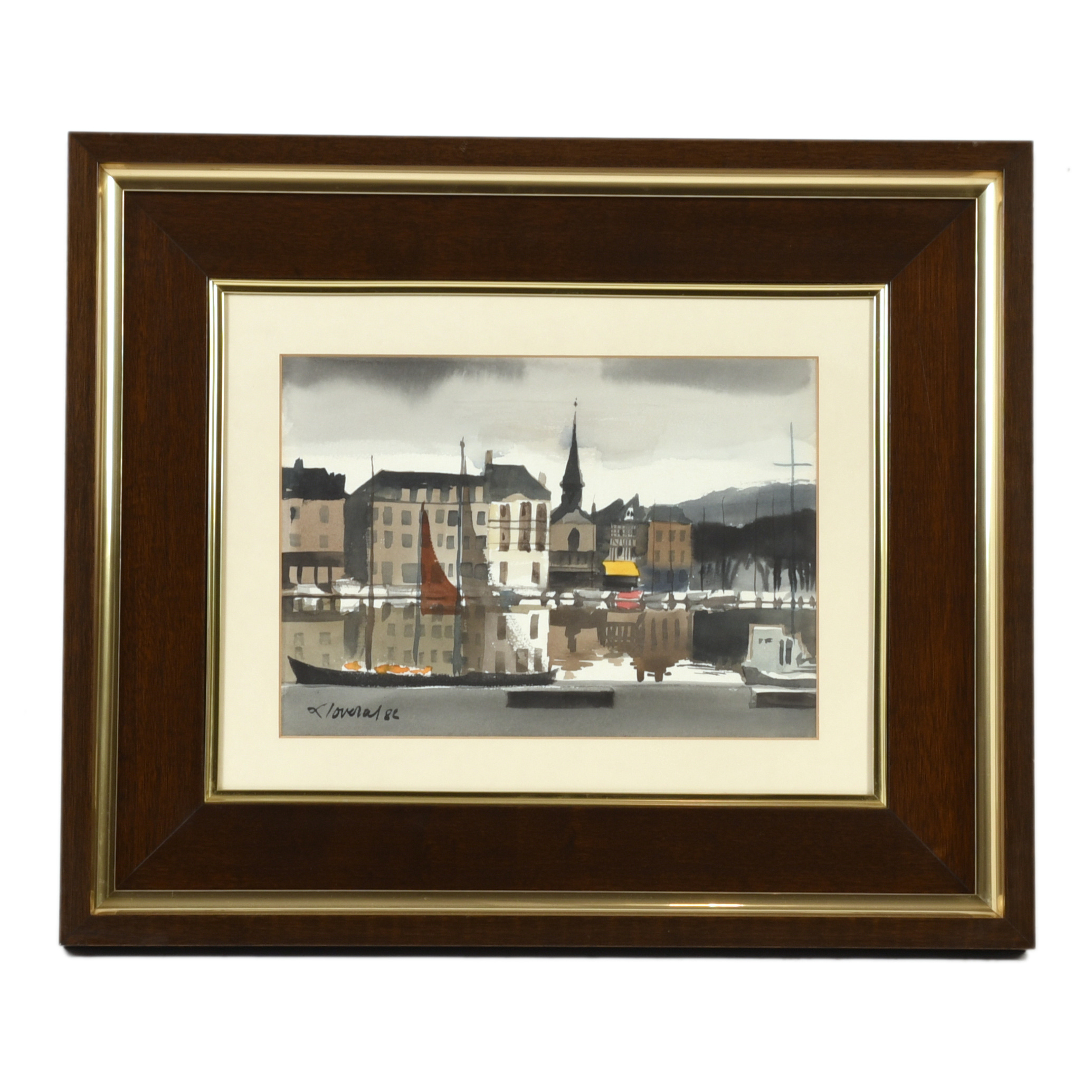 FREDERIC LLOVERAS HERRERA (1912-1983). "Vista urbana", 1982.