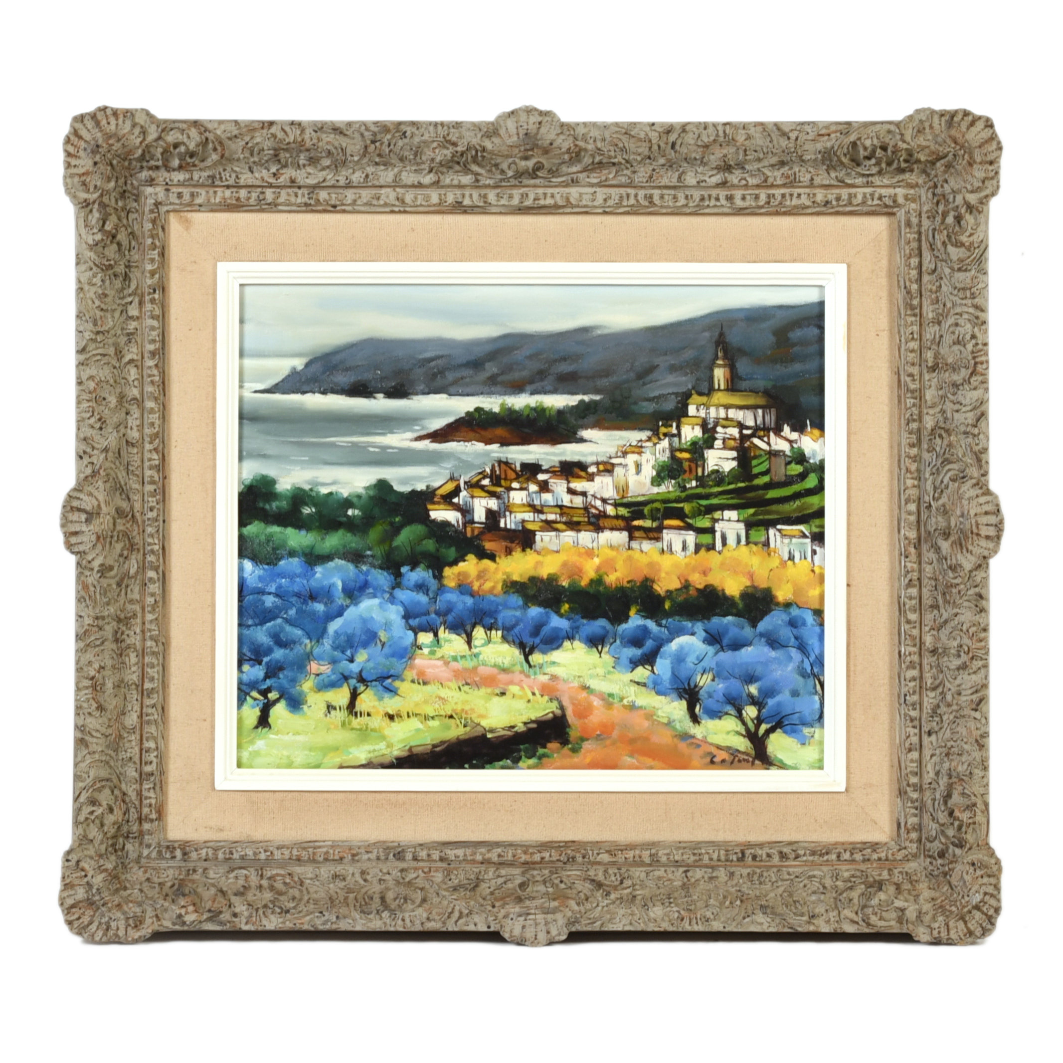 JESUS CASAUS MECHO (1926-2002). "Arbres blaus", Cadaqués.