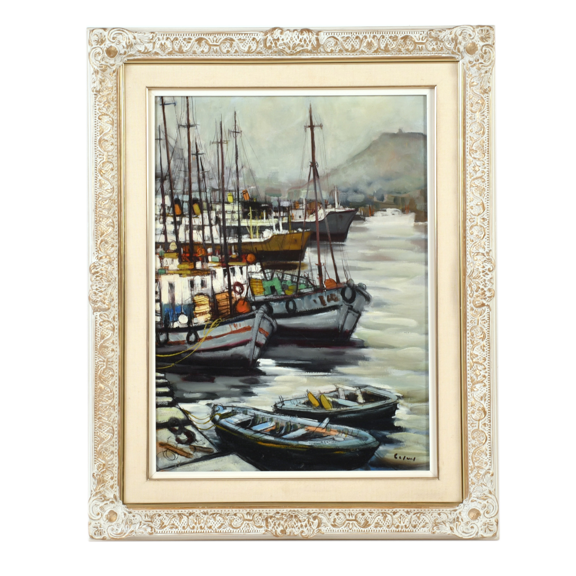 JESUS CASAUS MECHO (1926-2002). "Port de pescadors. Gris".