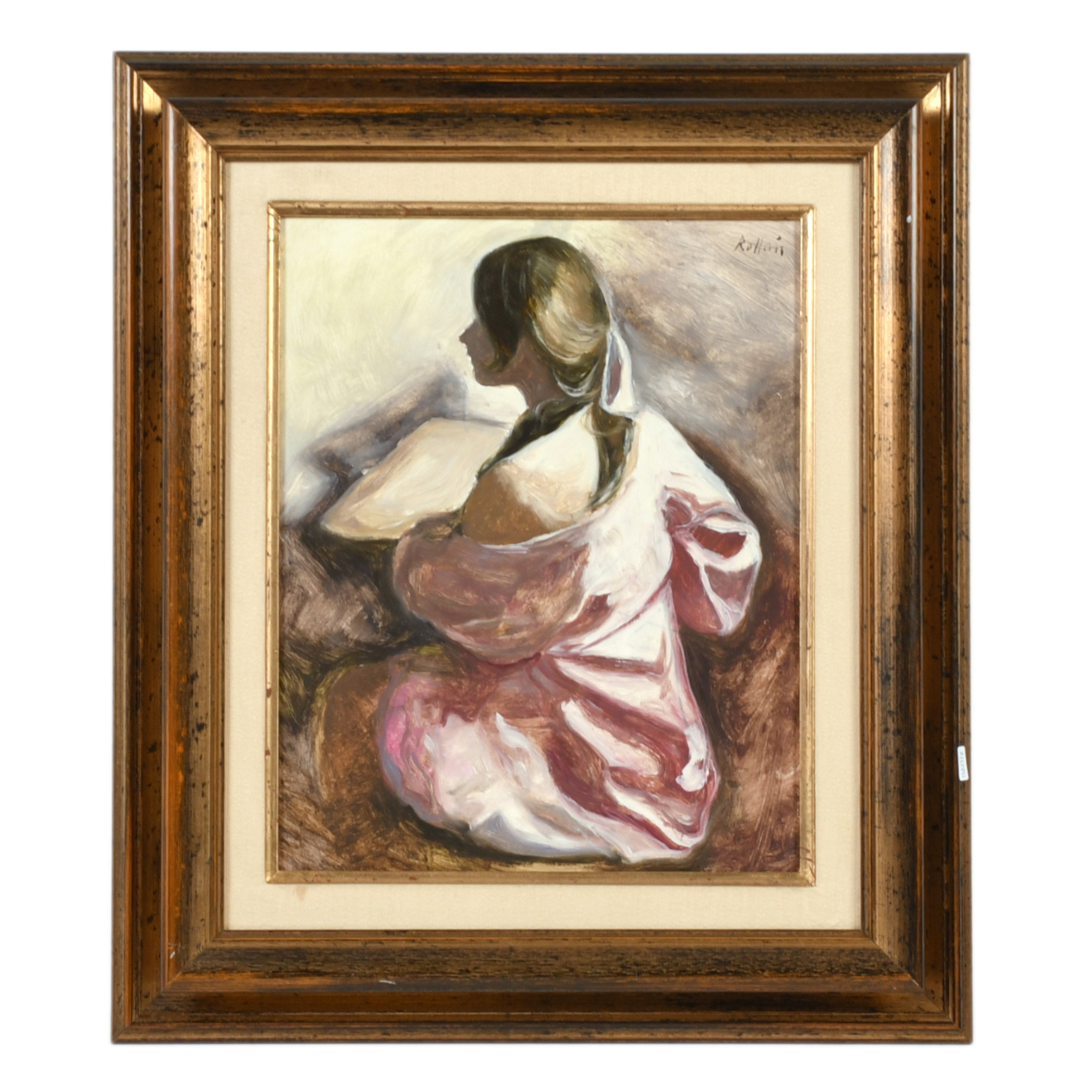 JORDI ROLLAN LAHOZ (1940). "Joven de rosa".