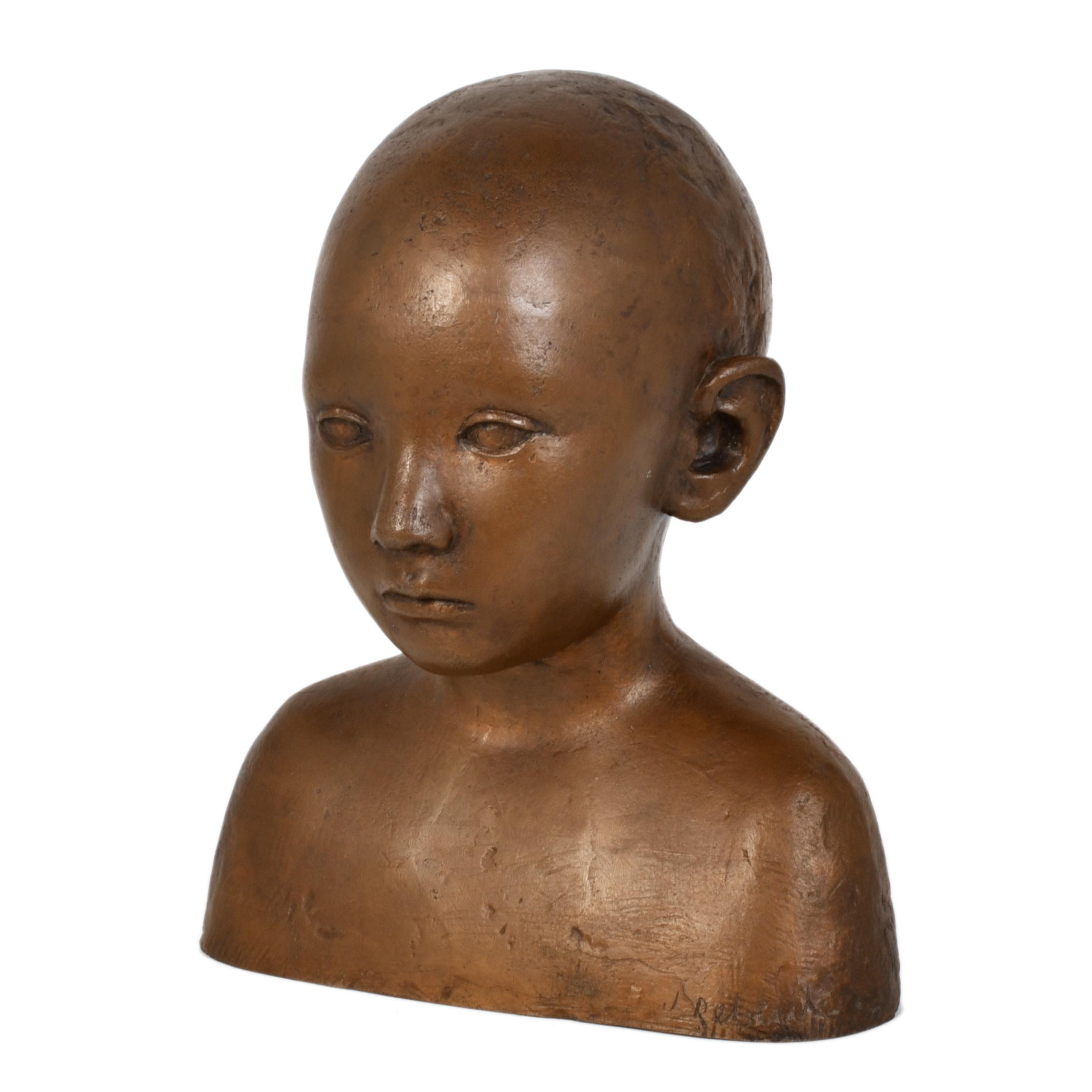 JOAN REBULL (1899-1981). Busto de infante