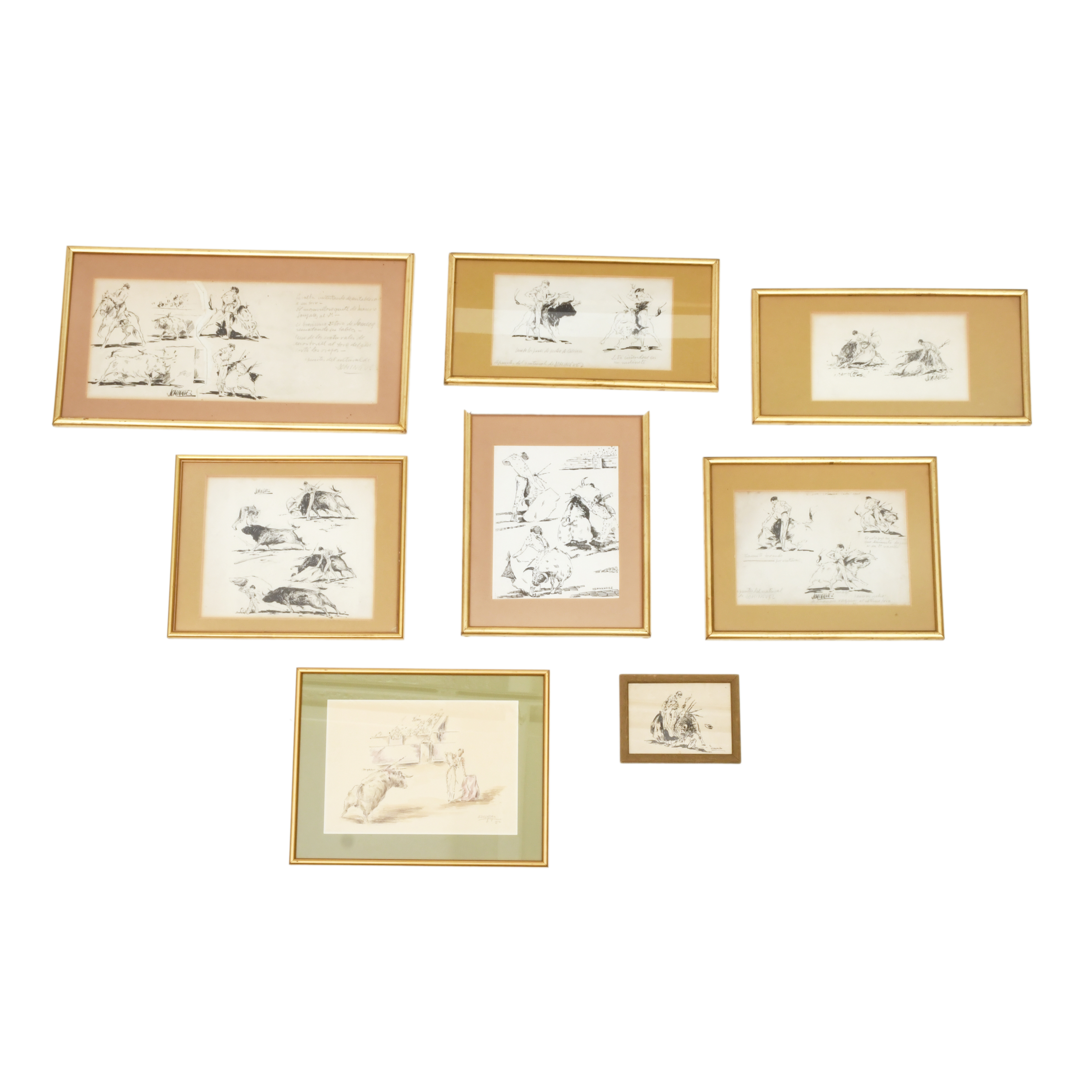 CONJUNTO ILUSTRACIONES DE TEMÁTICA TAURINA