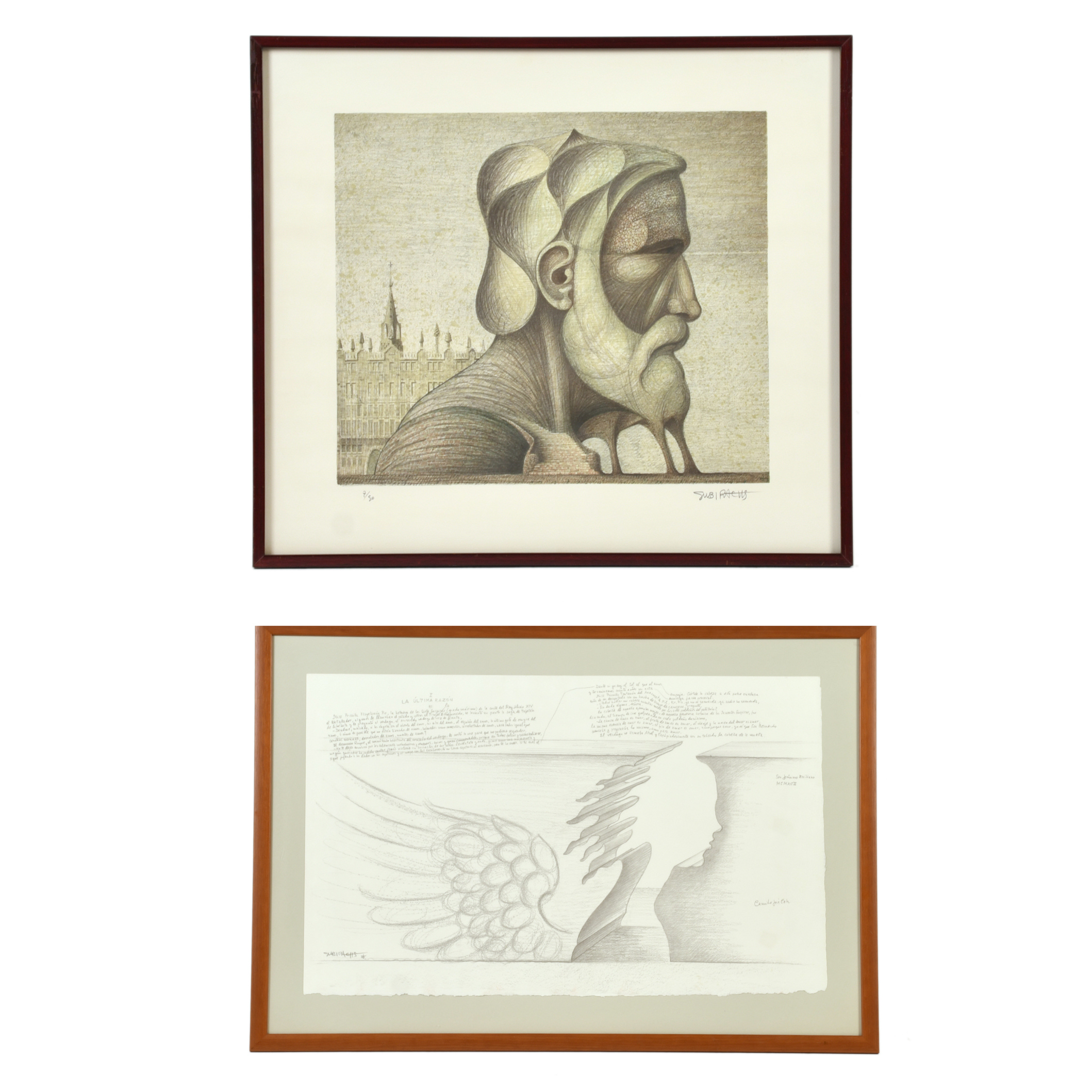 JOSEP MARIA SUBIRACHS (1927-2014). Conjunto de 3 de litogra