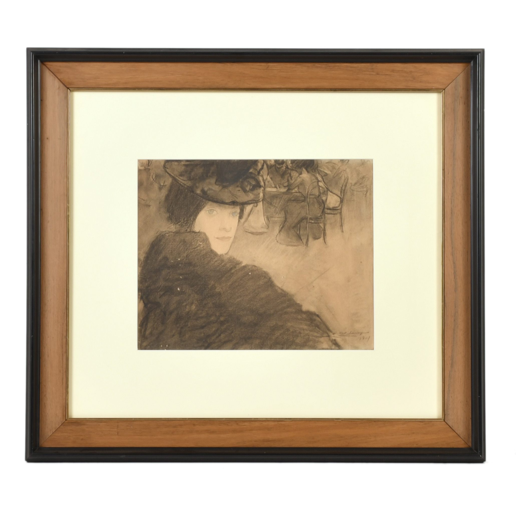 ALEXANDRE DE CABANYES MARQUES (1877-1972). "Dama", 1901.