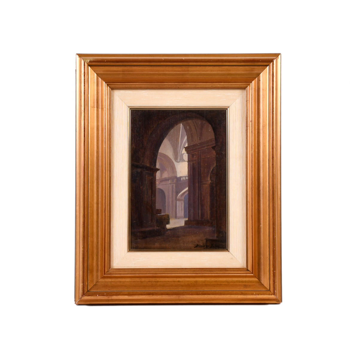 DOMINGO SOLER (1871-1951). "Interior iglesia".