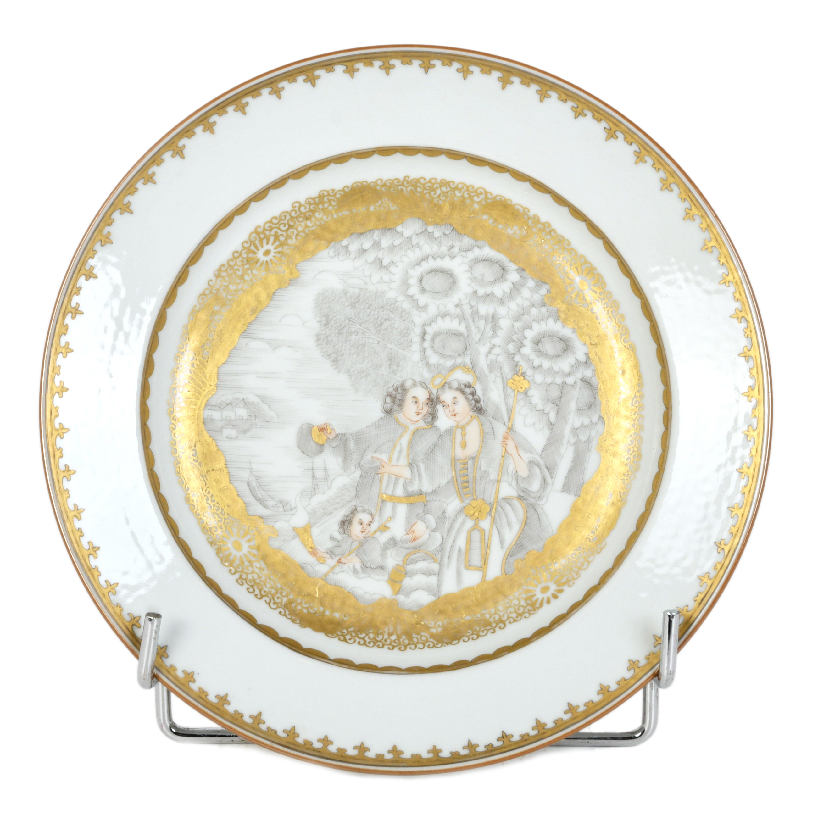 ESCUELA CHINA, plato para la exportación, circa 1720-1730