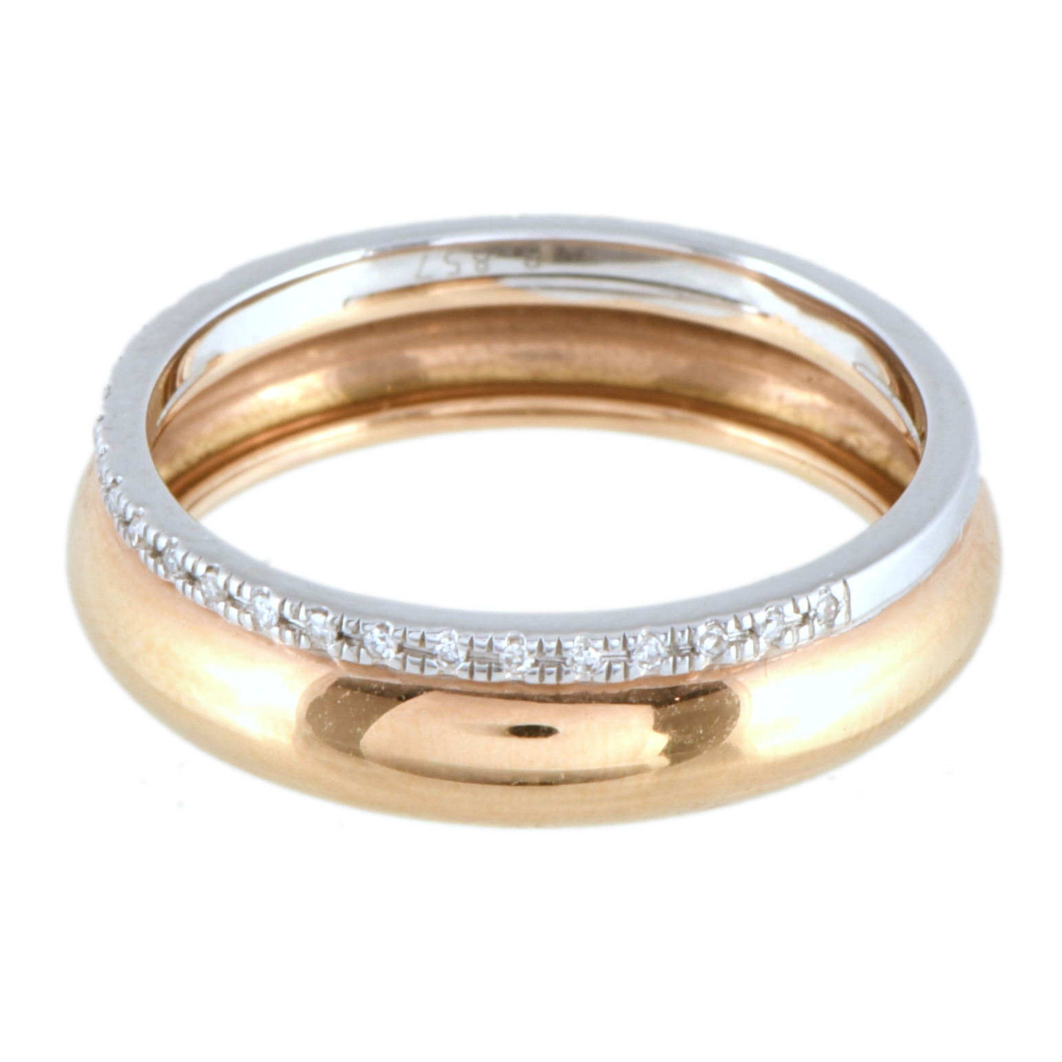 Anillo doble alizanza boda y media alianza.