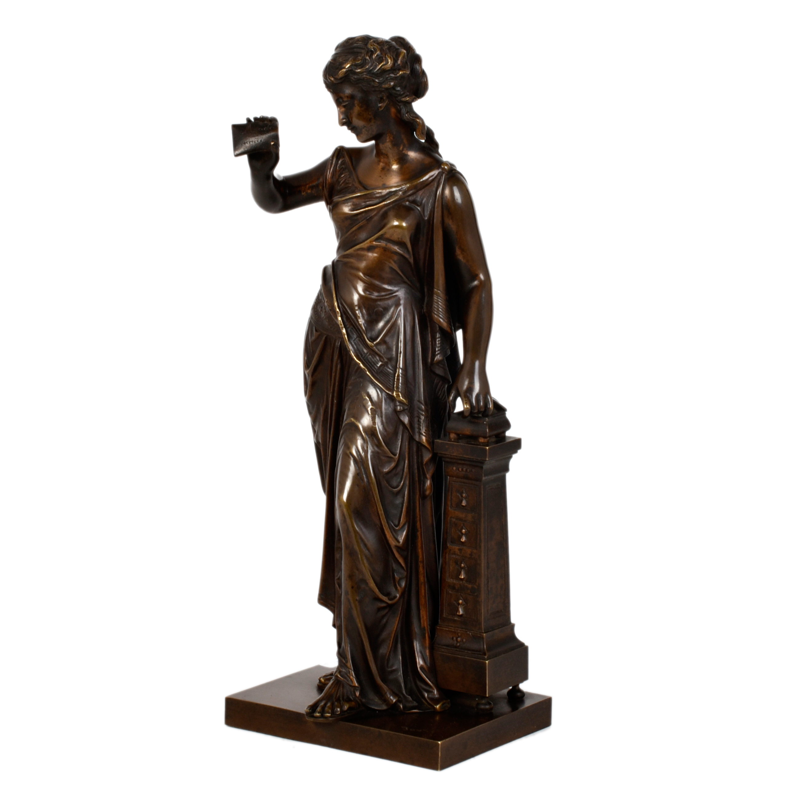 EUTROPOE BOURET (1833-1906), figura de joven, fin. siglo XIX