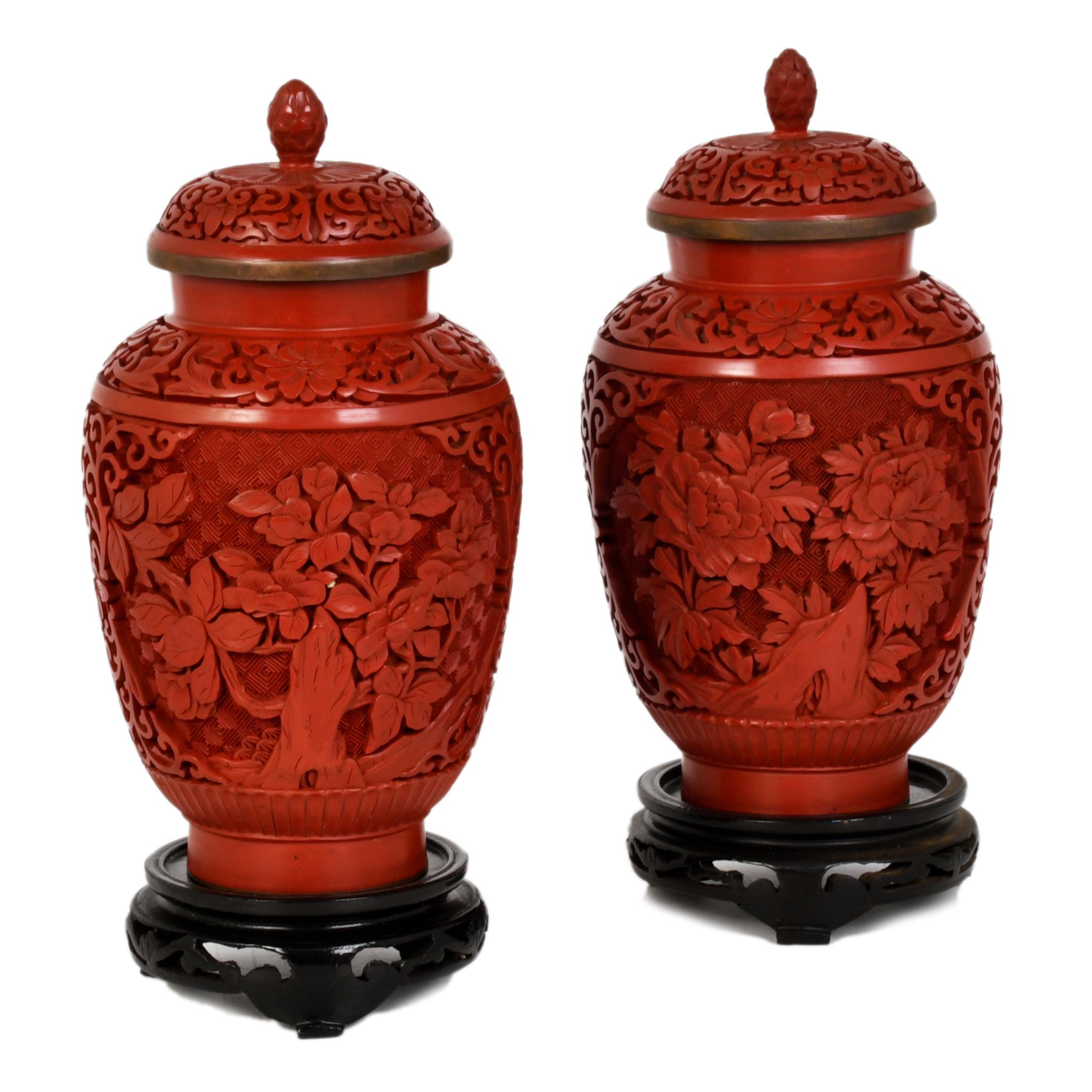 Pareja de tibores chinos, pps. siglo XX