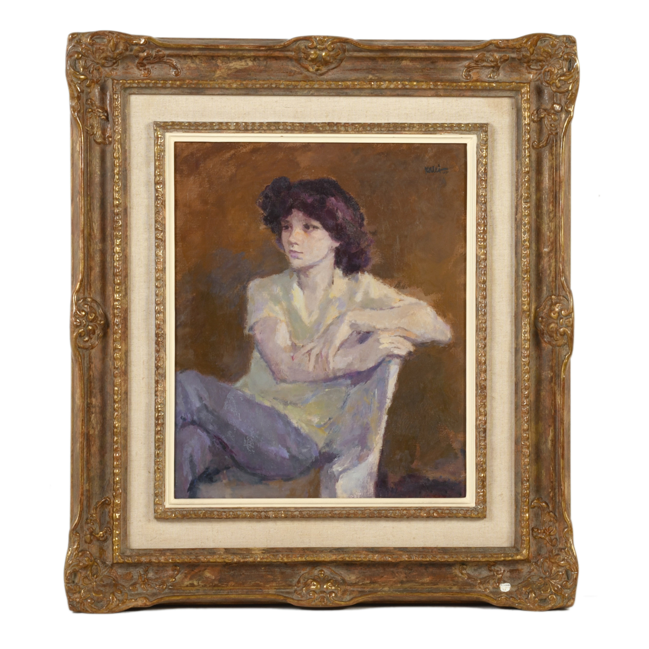 JOAN PALET BATISTE (1911-1996). "Joven sentada", 1997.