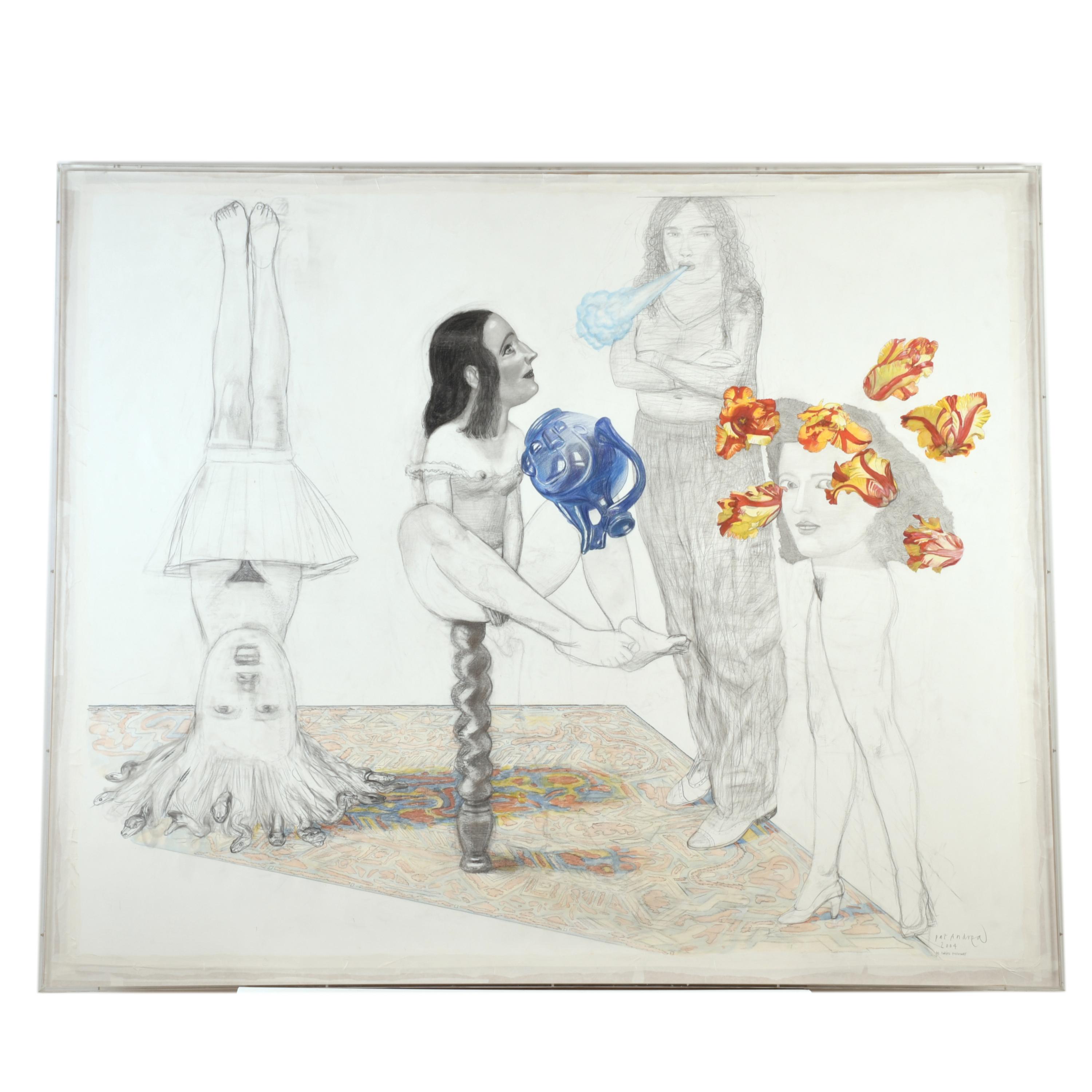 PAT ANDREA (1942).  "Les tulipes perroquet", 2004.