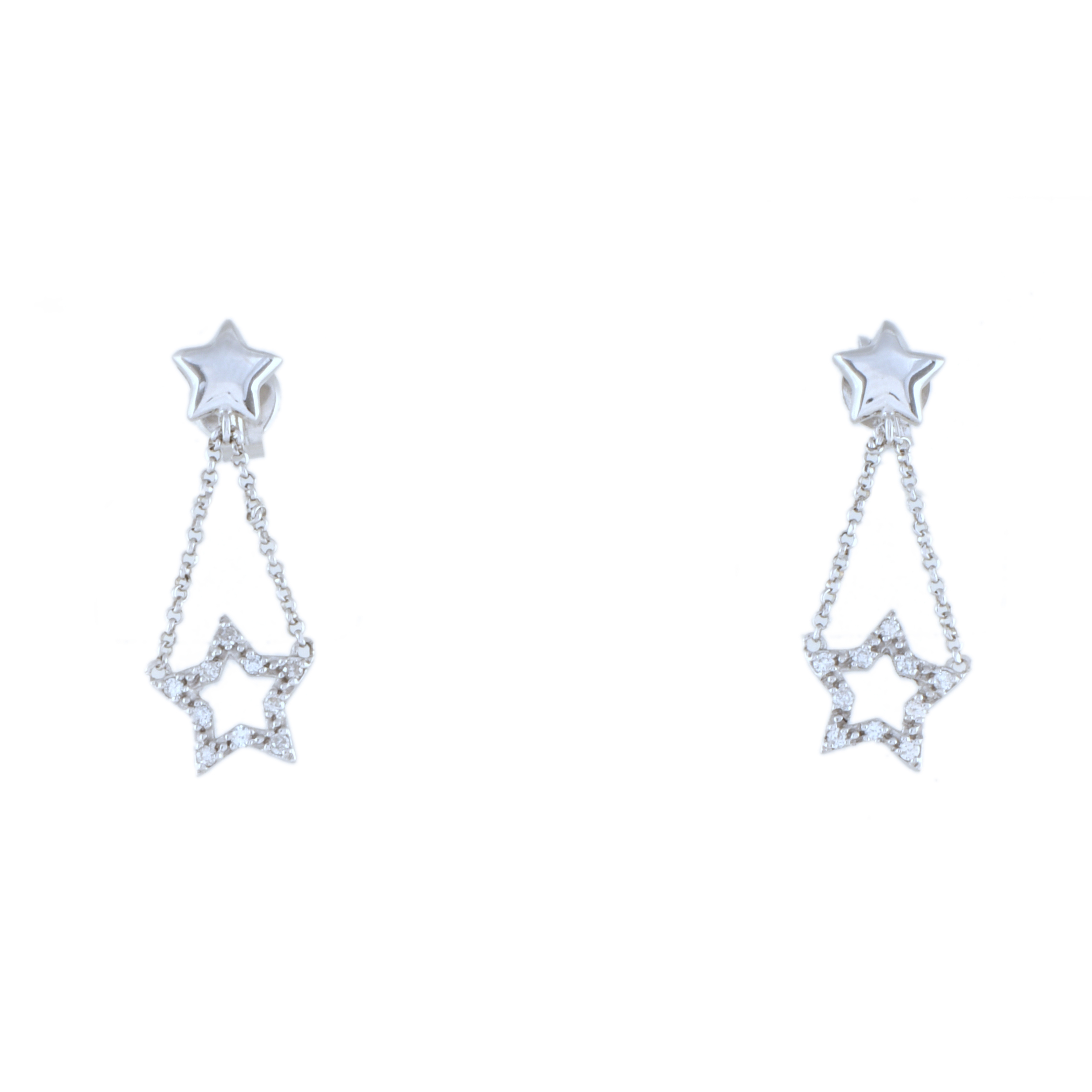 Pendientes en forma de estrellas y estrellas colgantes con 