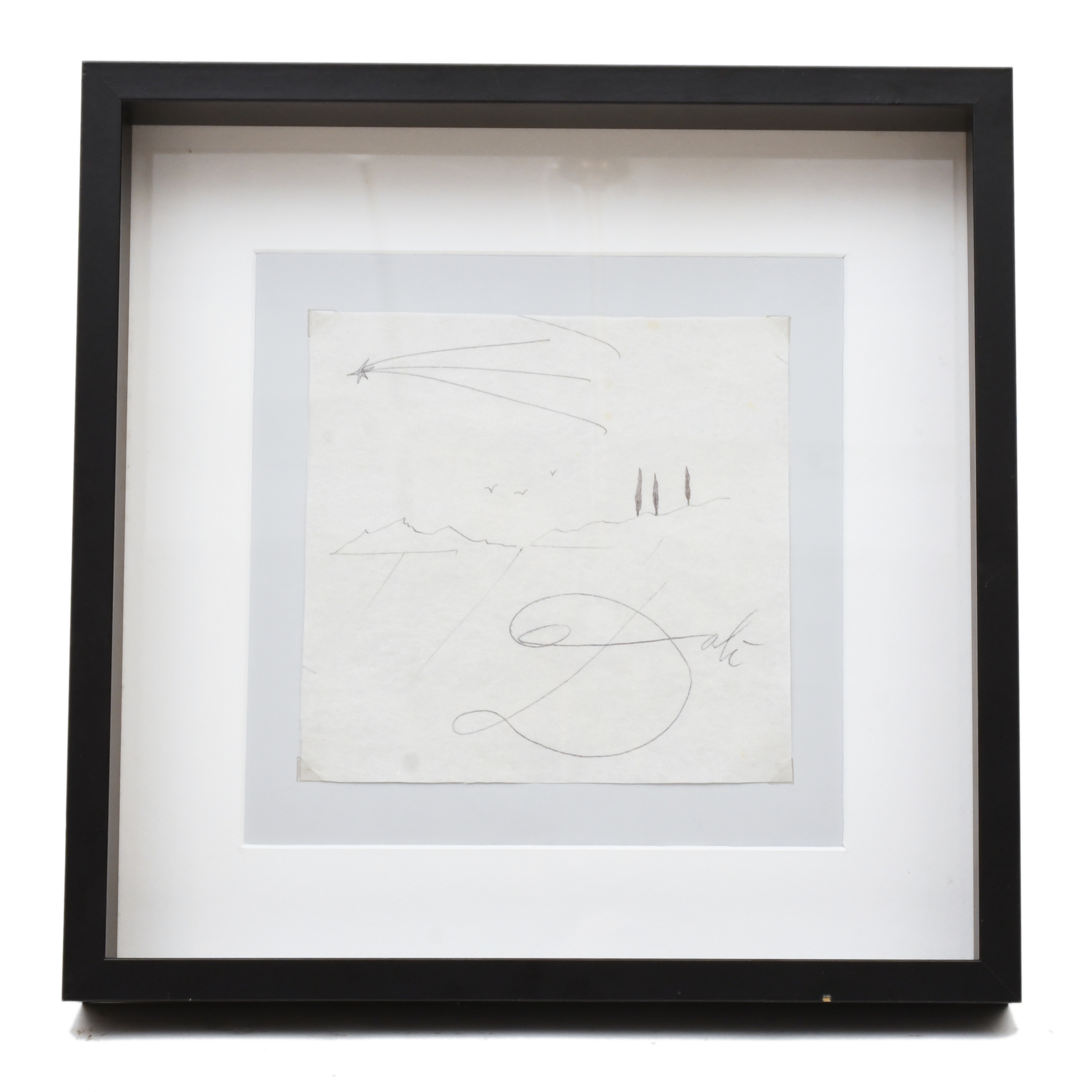 SALVADOR DALÍ I DOMÈNECH (1904-1989). "Cipreses y estrella 