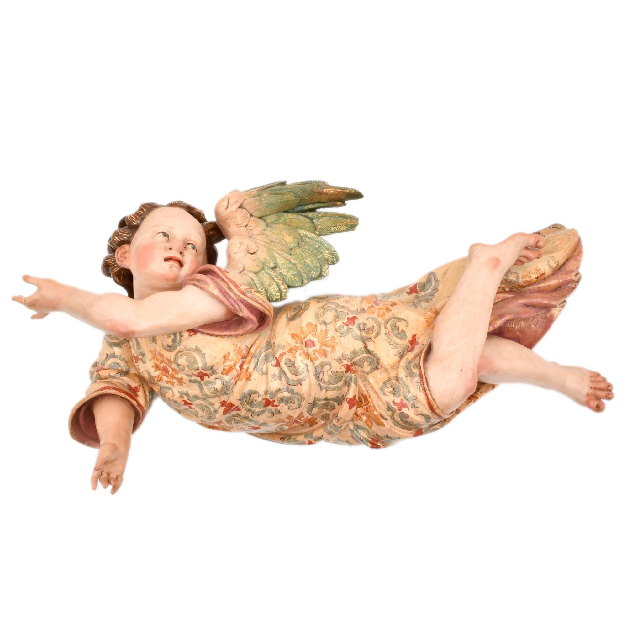 17TH CENTURY CATALAN SCHOOL. Figure of an angel.