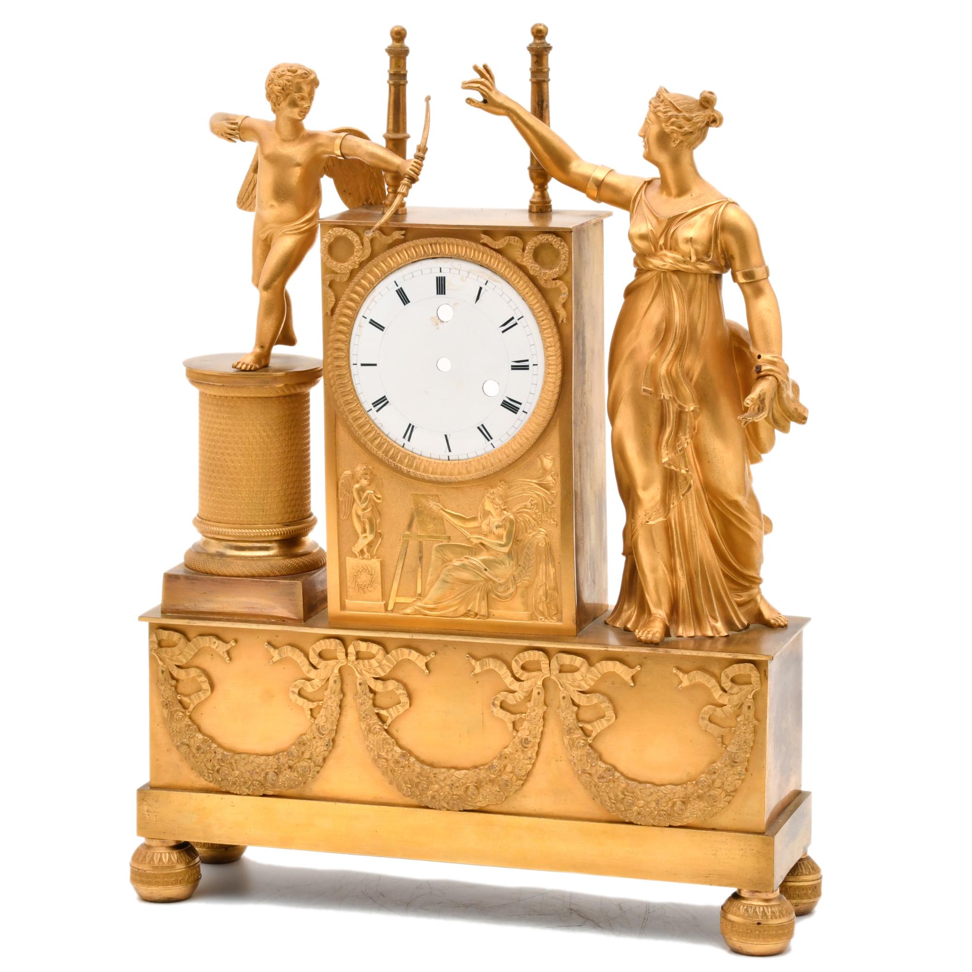 Reloj imperio-restauración, circa 1815-1825