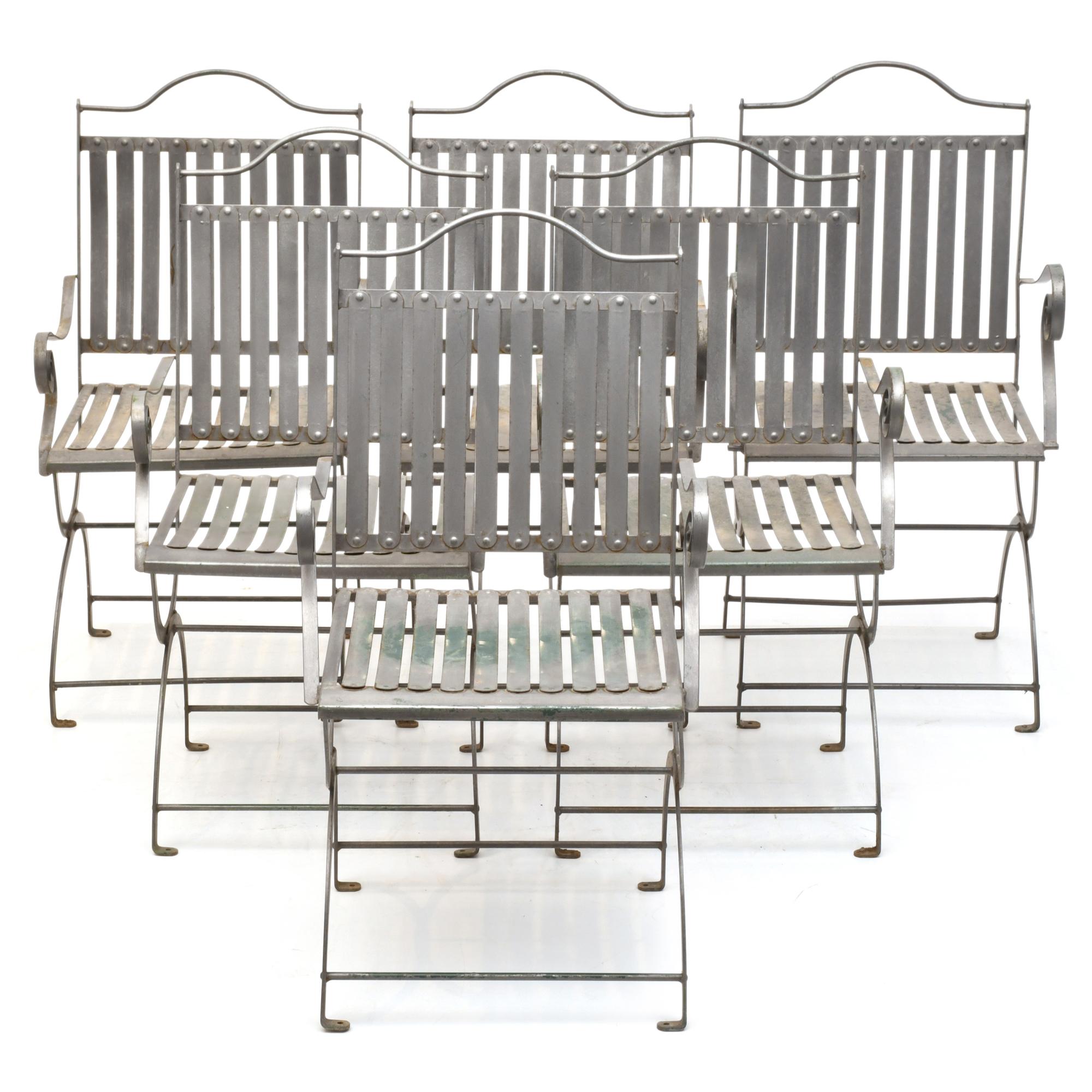 ESCUELA FRANCESA, SIGLO XX. Lote de 6 sillas de jardín.