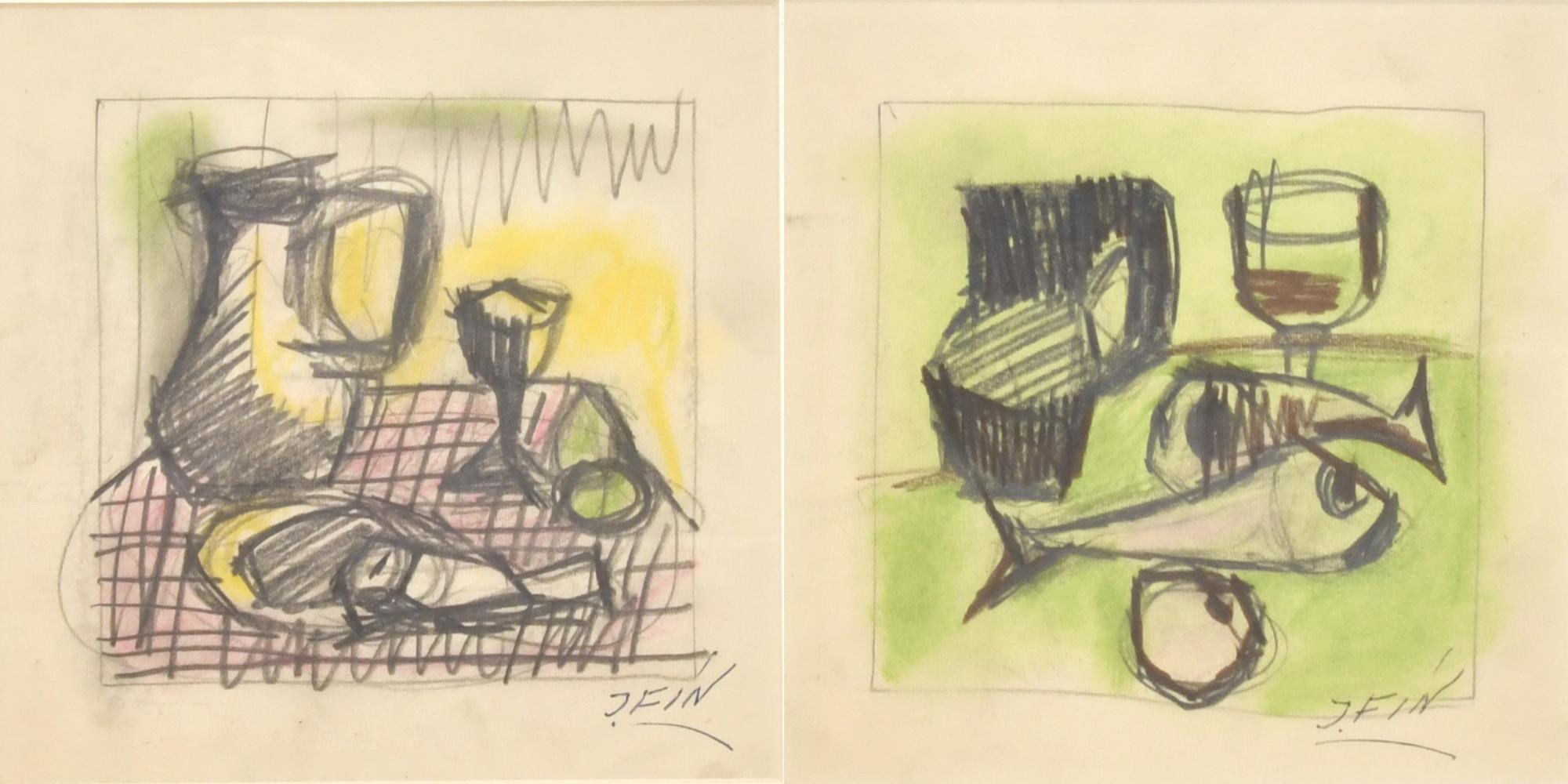 JOSE VILATO RUIZ, "FIN" (1916-1969). Pair of still lifes dr