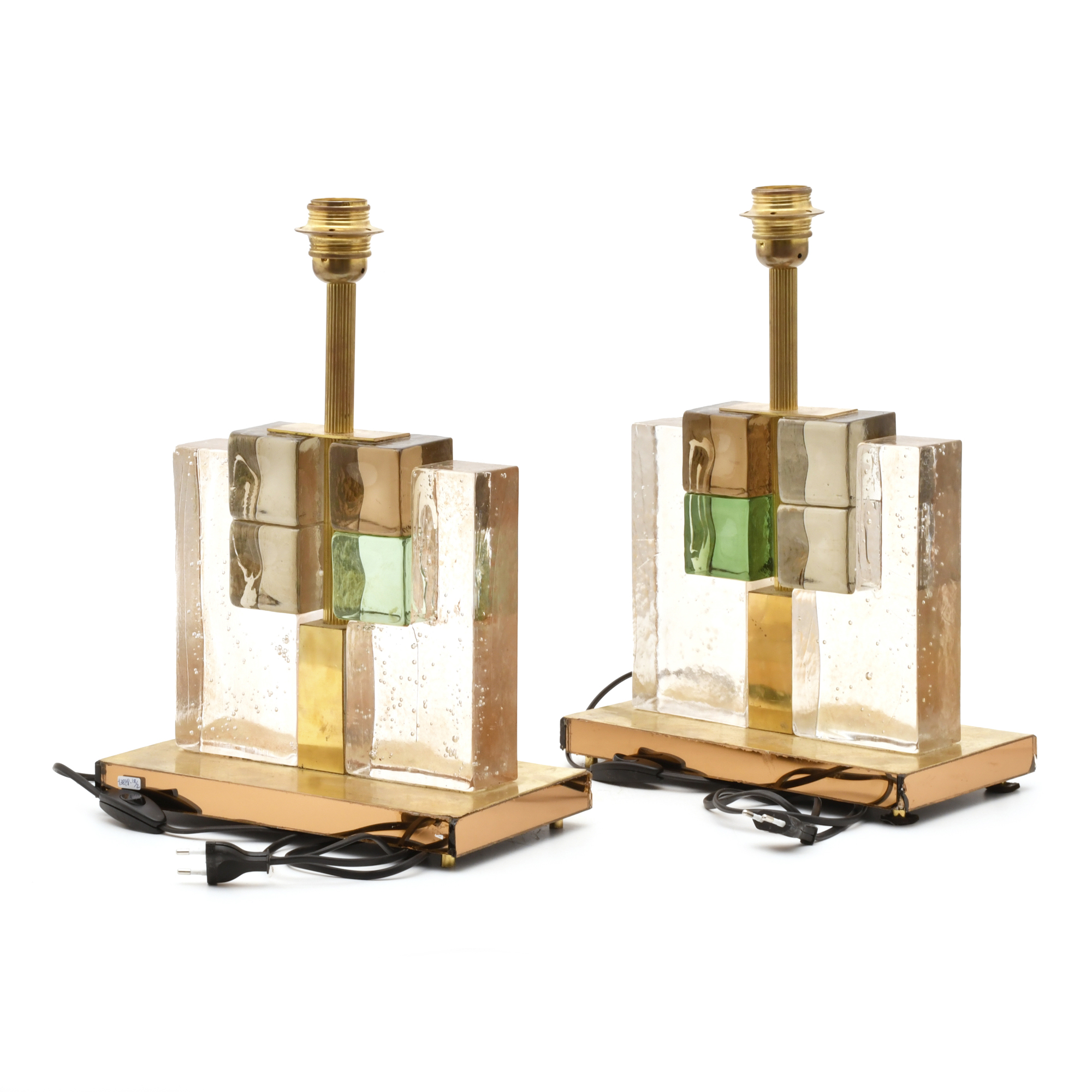 Pair of Murano lamps, circa 1970.