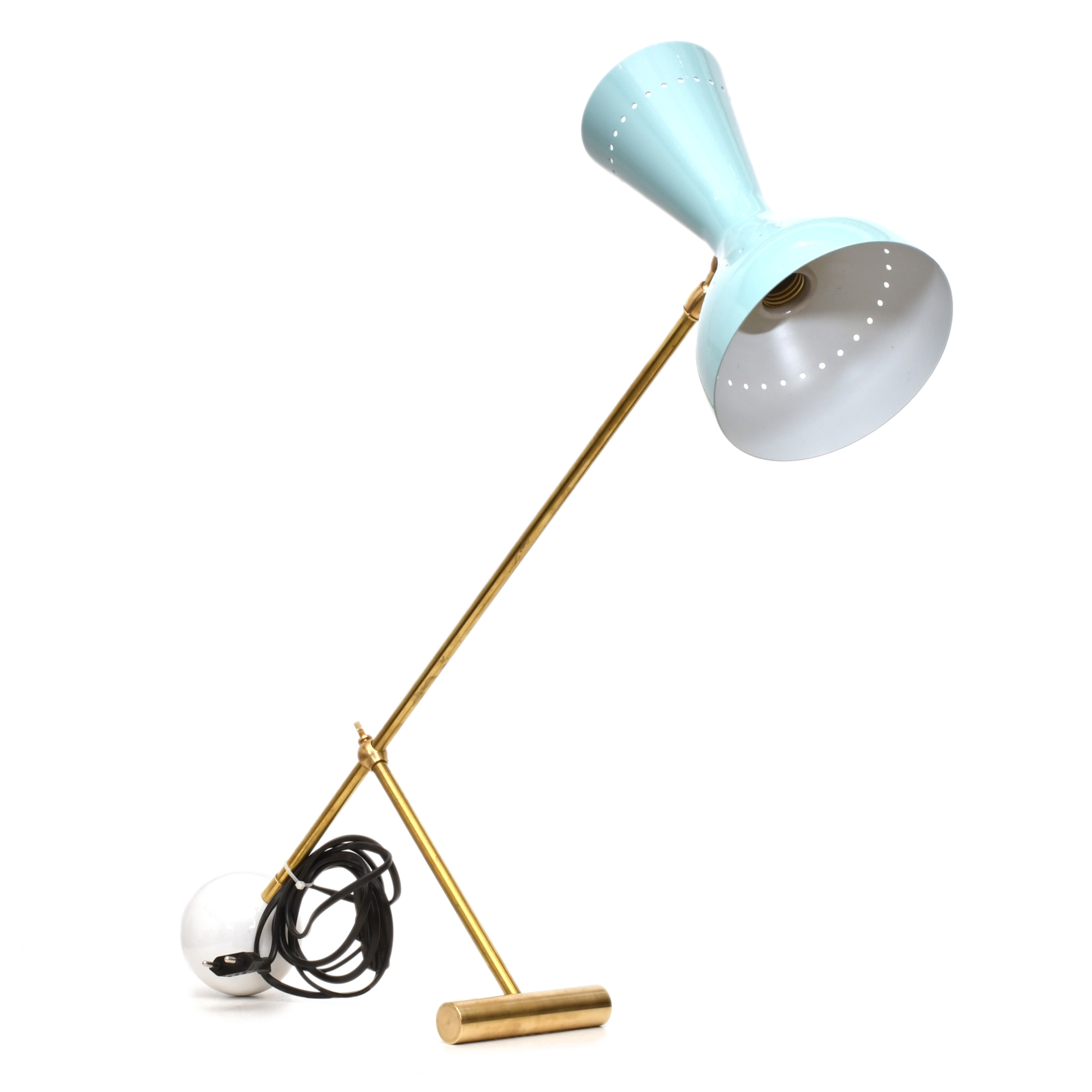 Lámpara de sobremesa italiana, med. siglo XX. 