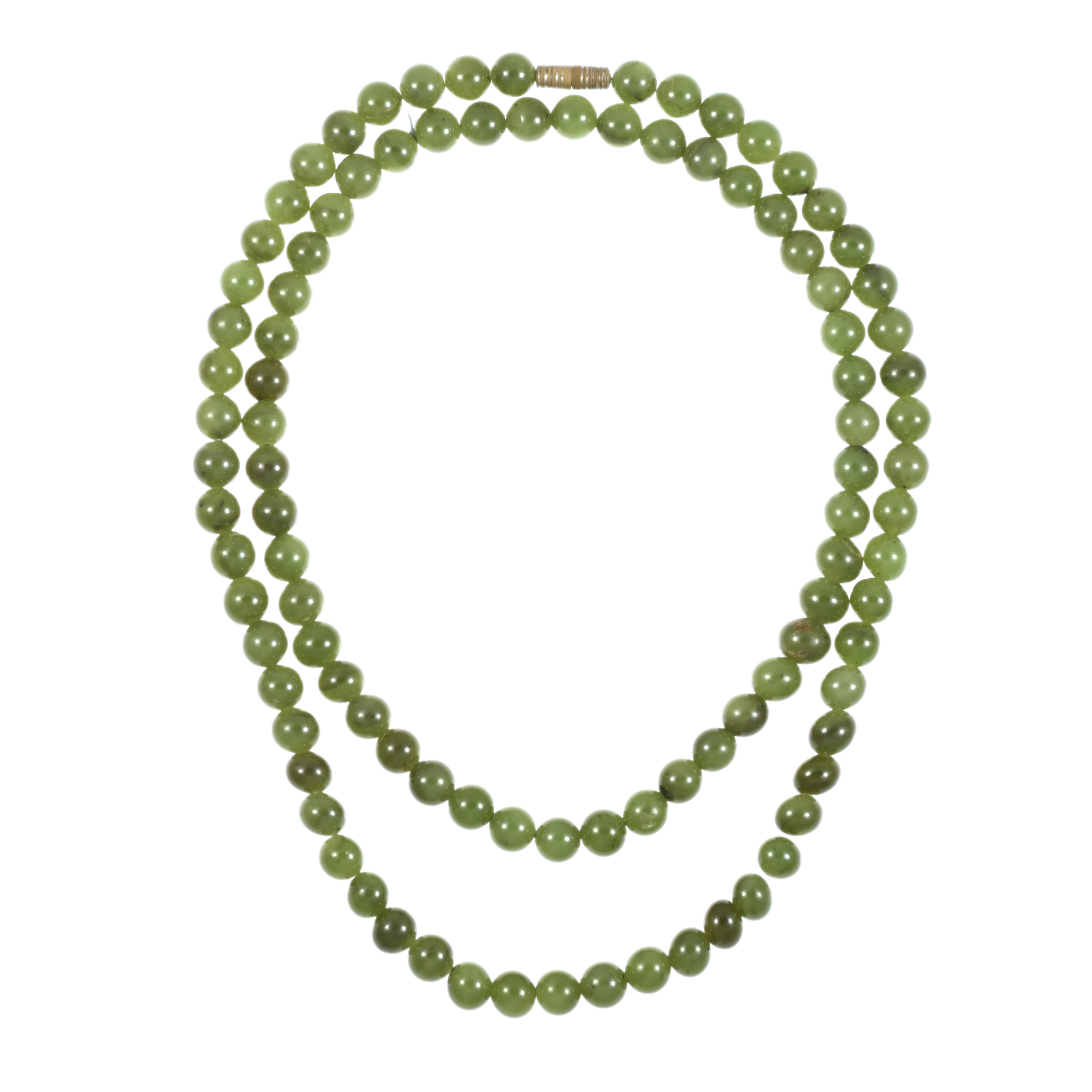 Pair of jade necklaces.