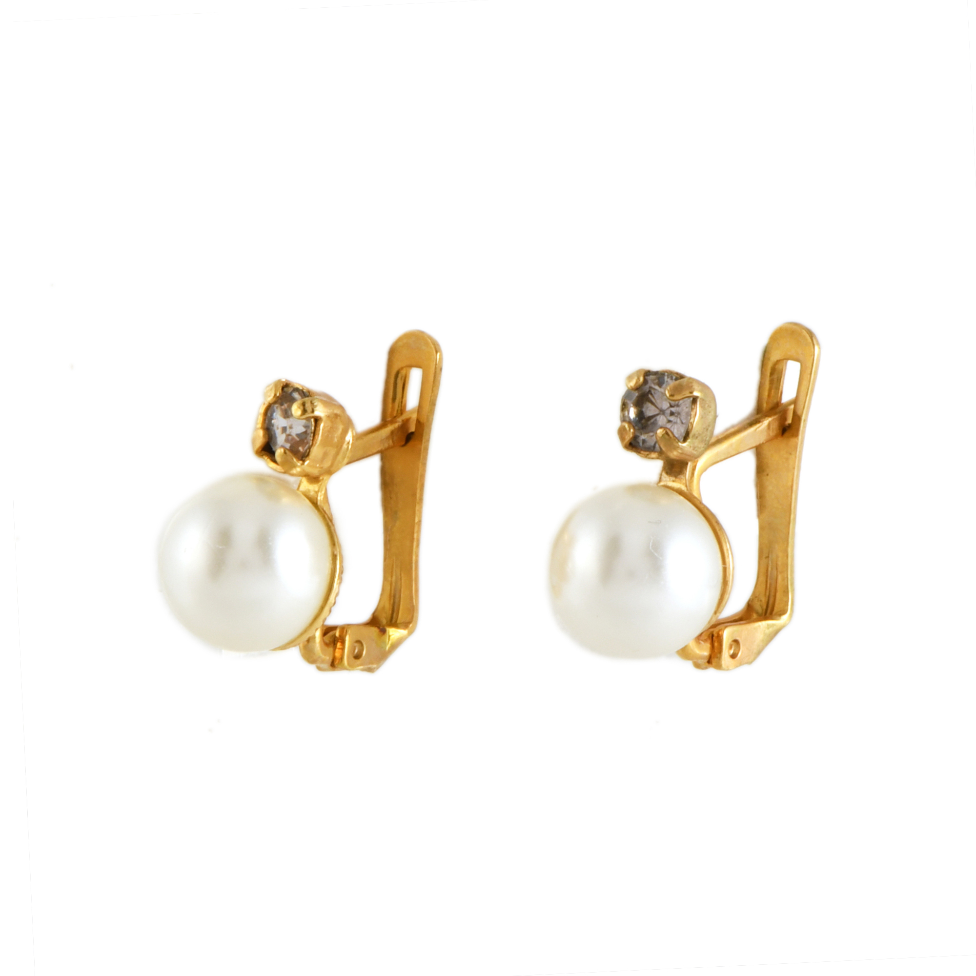 Pendientes tu y yo con perla y diamante.