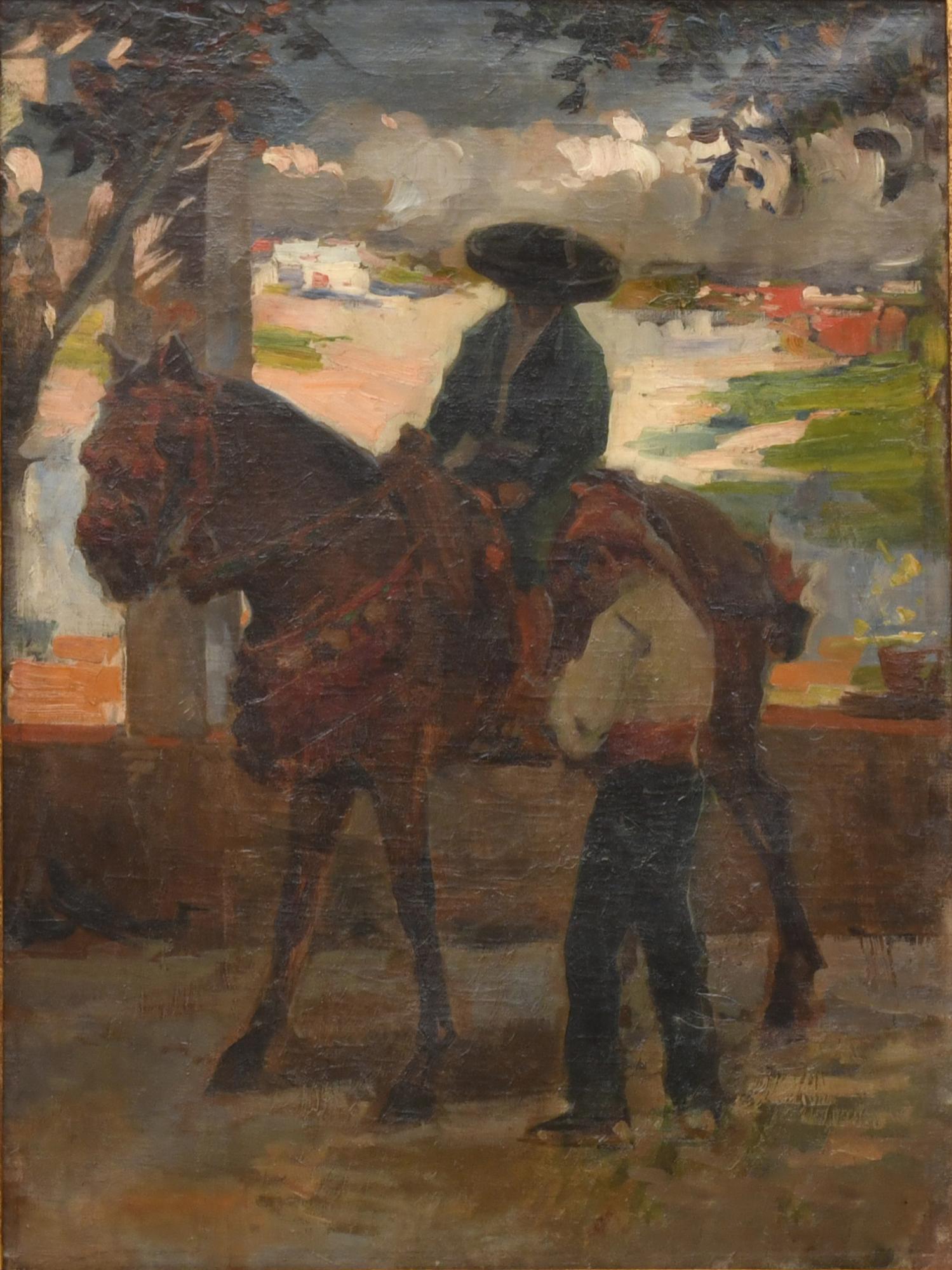 20TH CENTURY VALENCIAN SCHOOL. ‘Character on horseback’.