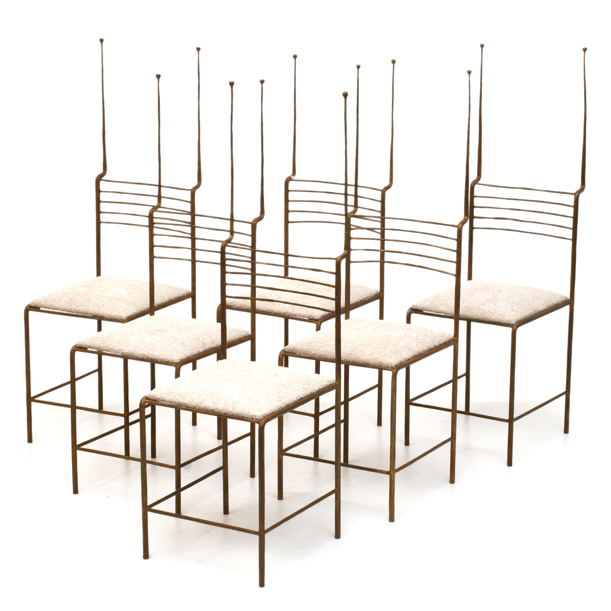 SIGUIENDO MODELOS DE SALVINO MASURA, lote de 6 sillas, sigl