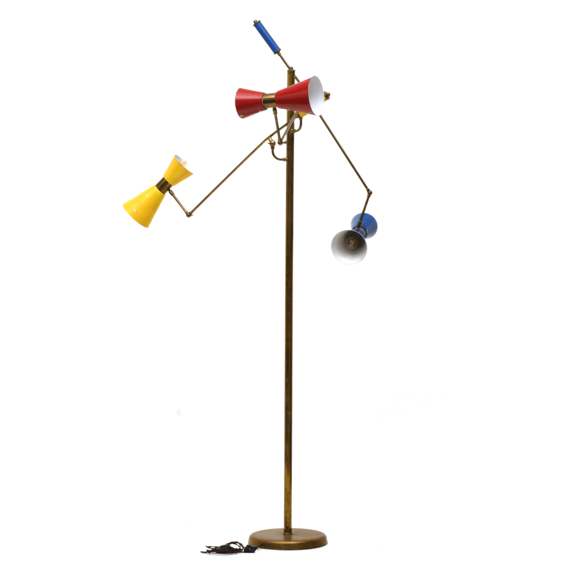 ESCUELA ITALIANA, SIGLO XX. Lámpara de pie, circa 1950.