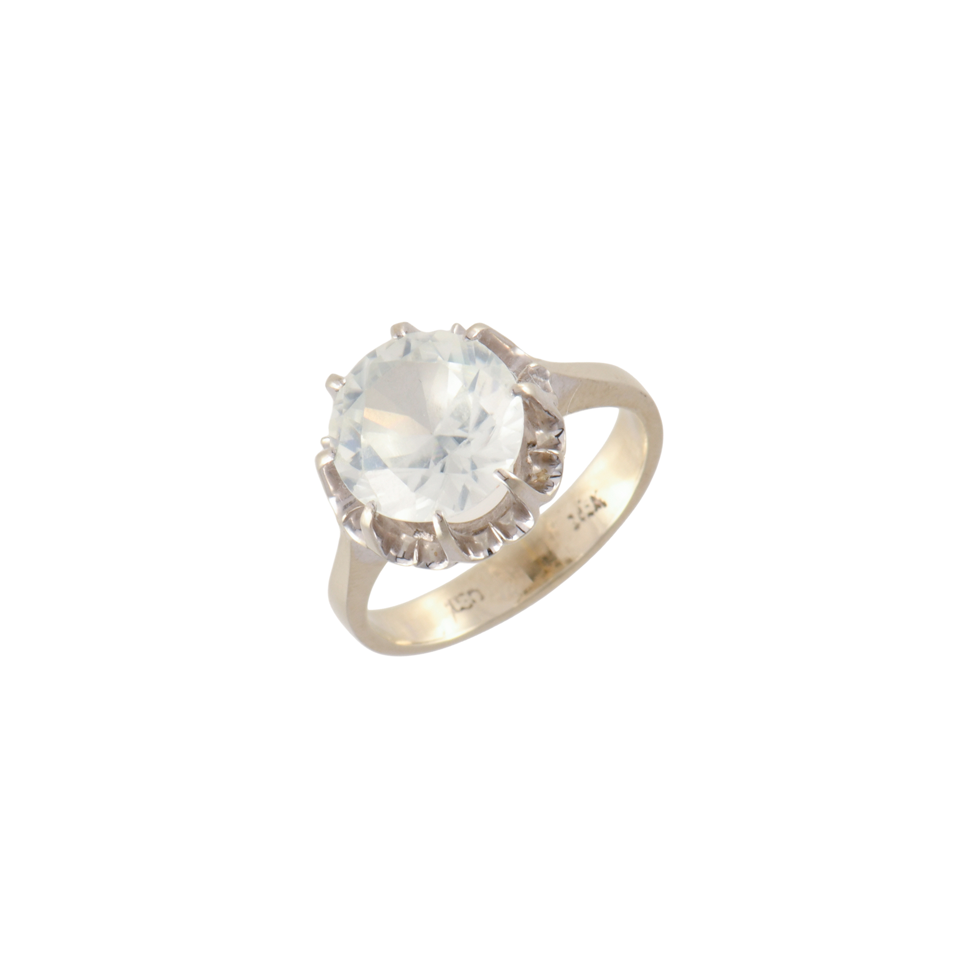 Zircon solitaire ring