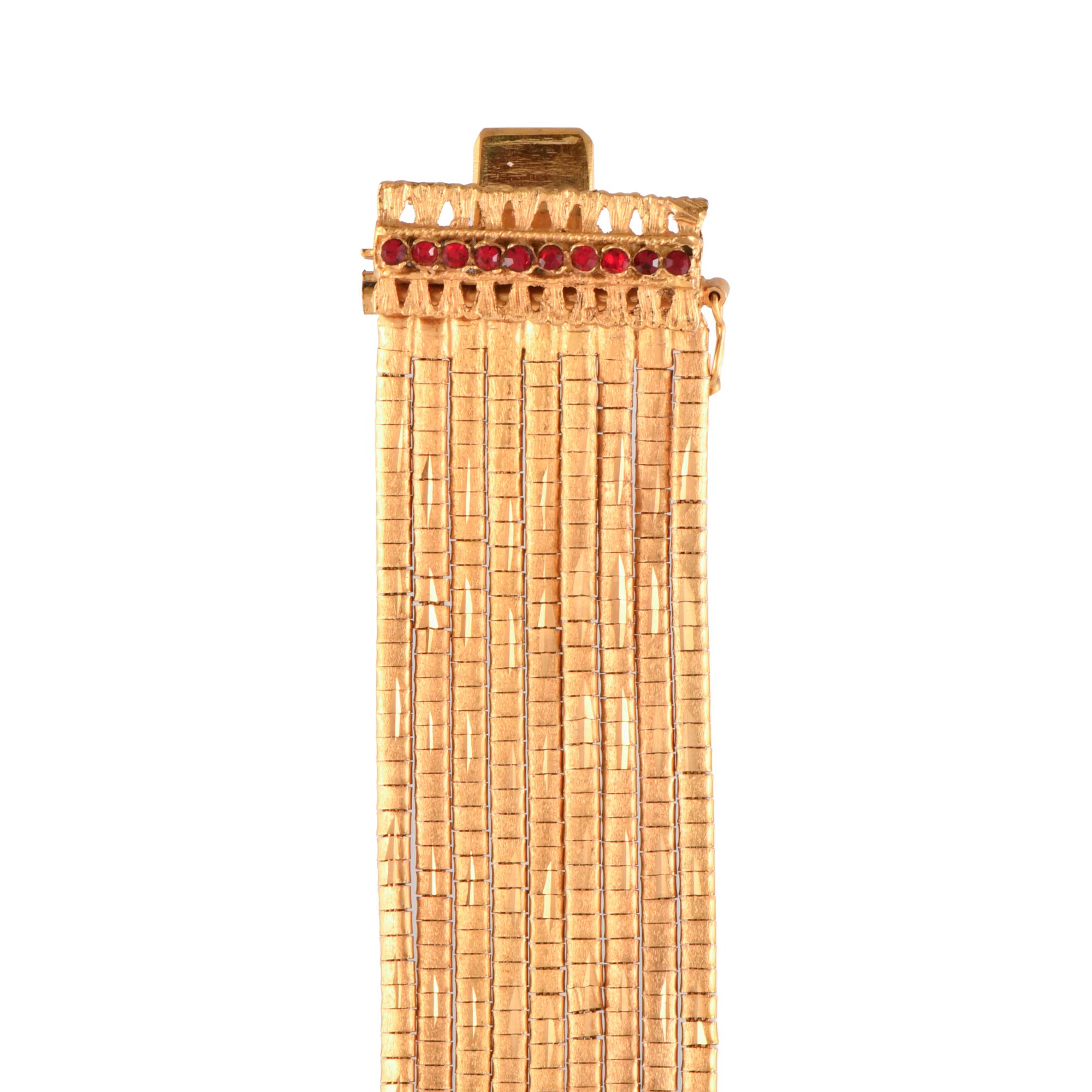 Art Deco style bracelet with nine threads.