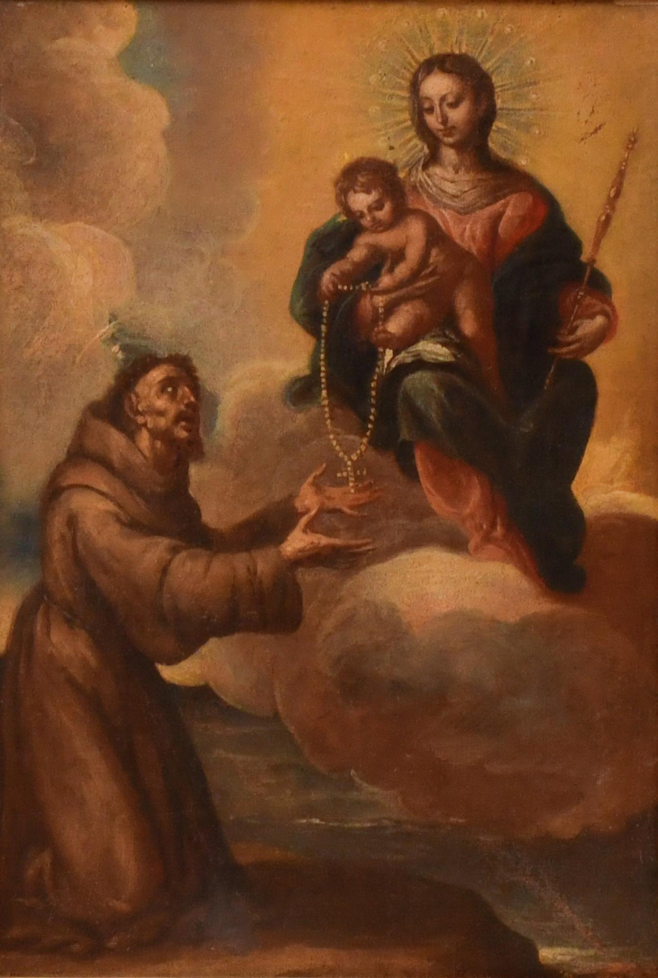 ESCUELA ESPAÑOLA, SIGLO XVII-XVIII. "La aparición de la Vir