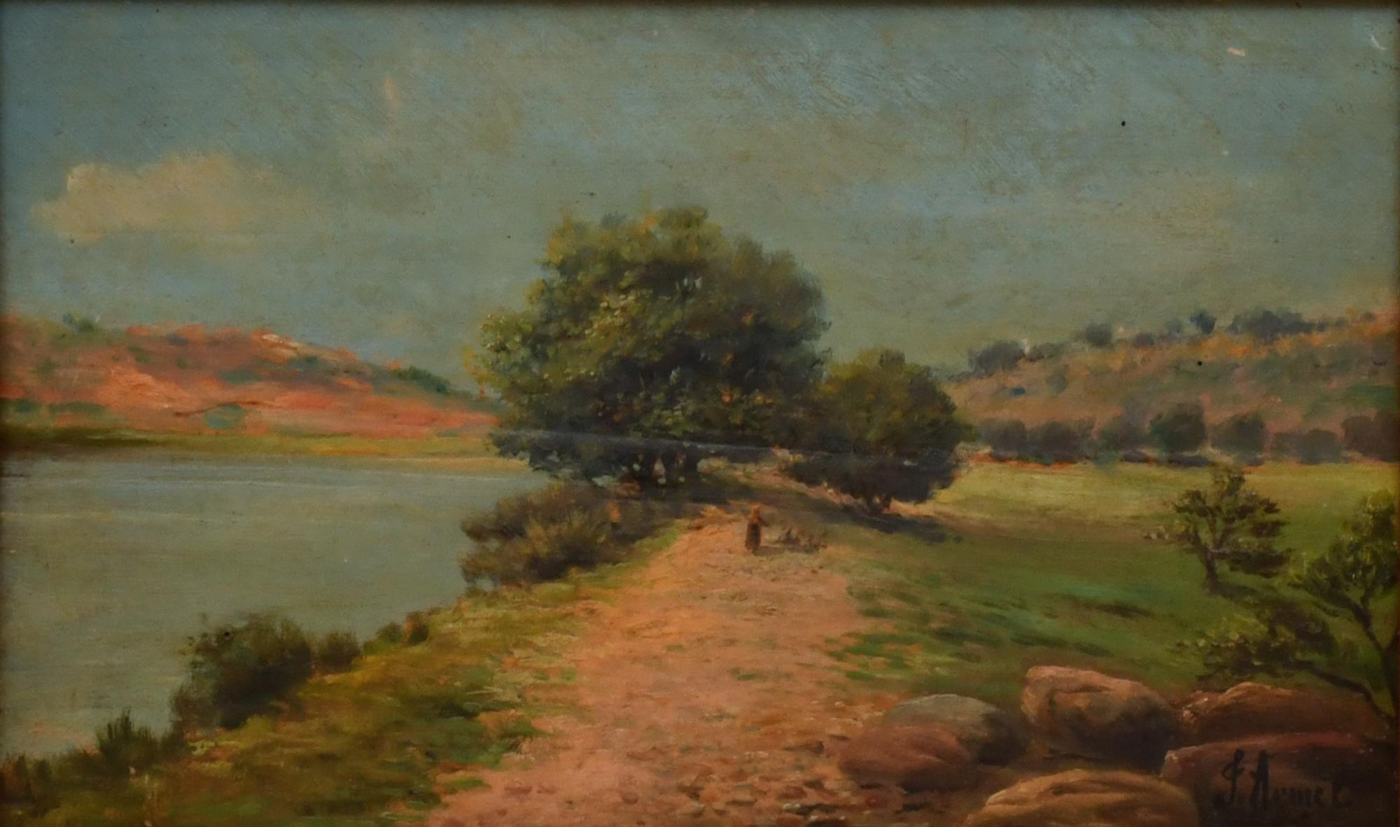 JOSEP ARMET I PORTANELL (1843-1911) "River view".