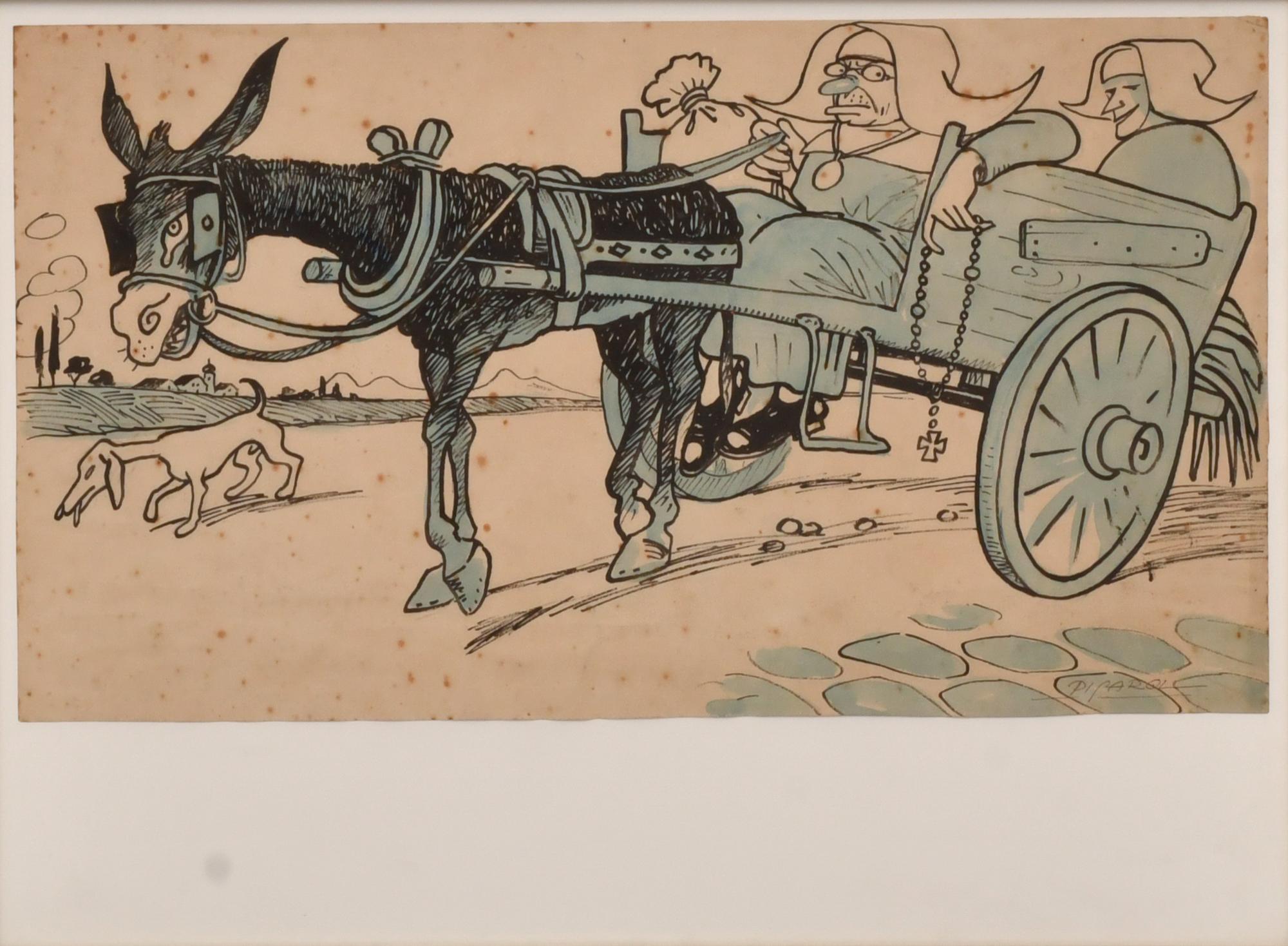 JOSEP COSTA Y FERRER, "PICAROL" (1876-1971). Satirical draw