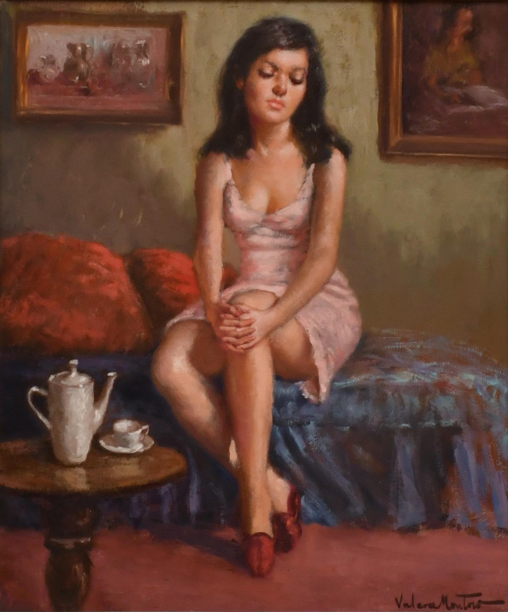 JUAN VALERA MONTORO (1923-?).  "Retrato femenino", 1968.