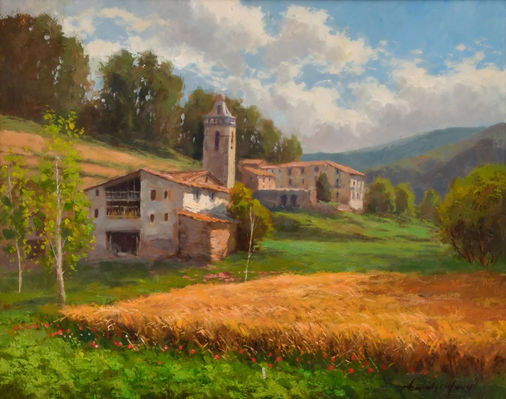 FRANCESC CARBONELL MASSABE (1928).  "El camp de blat", Olot.