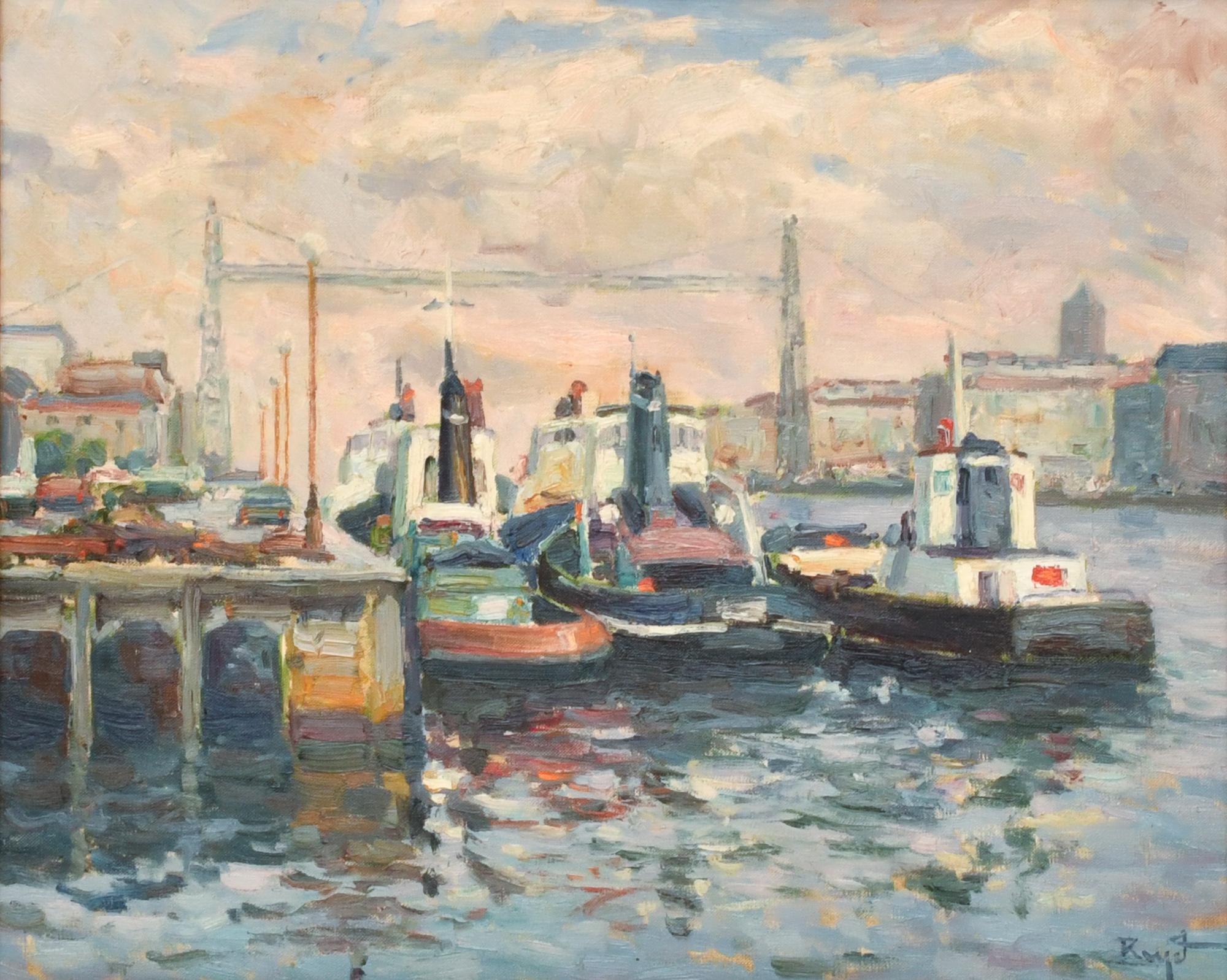 JORDI BAGET (1930).   "Ría de Bilbao".