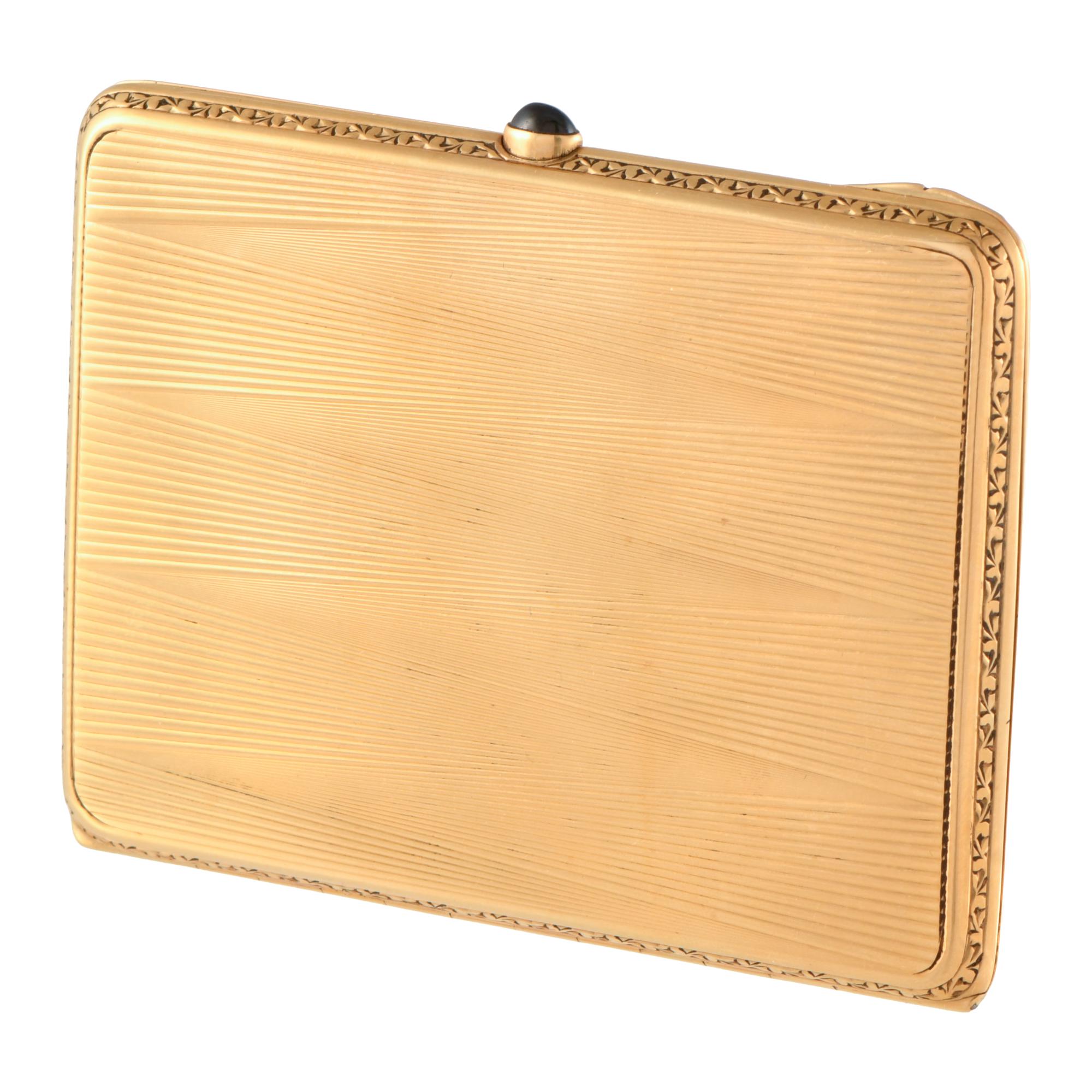 Modernist card wallet with sapphire.