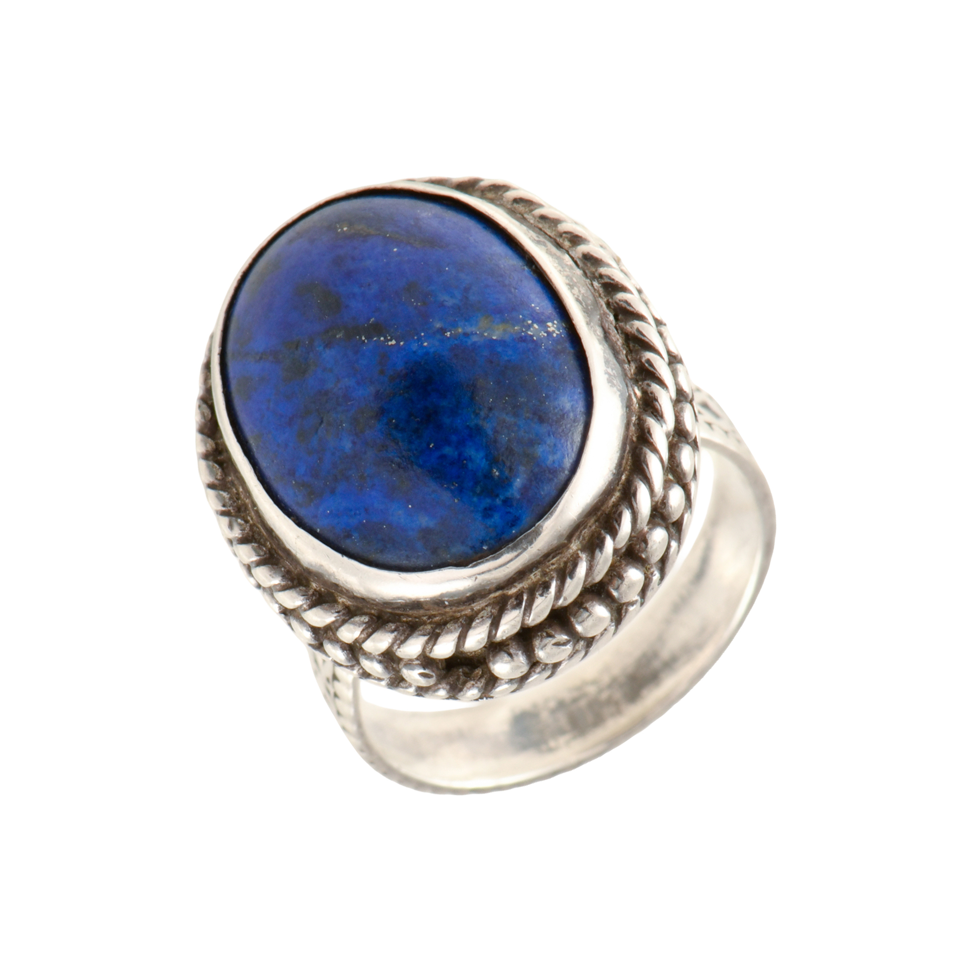 Ring after Neoclassical designs, with lapis lazuli.