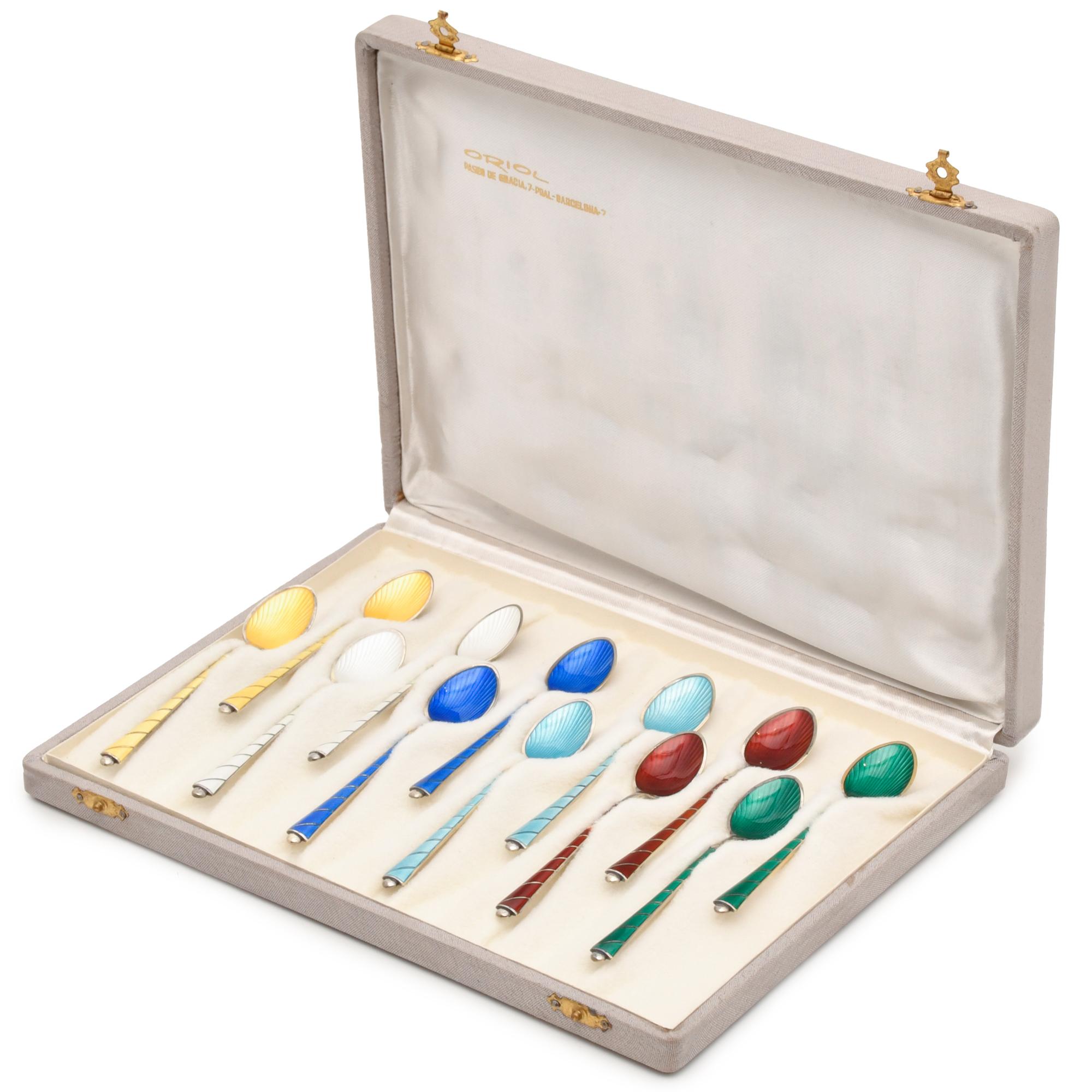 Set of twelve Danish spoons.