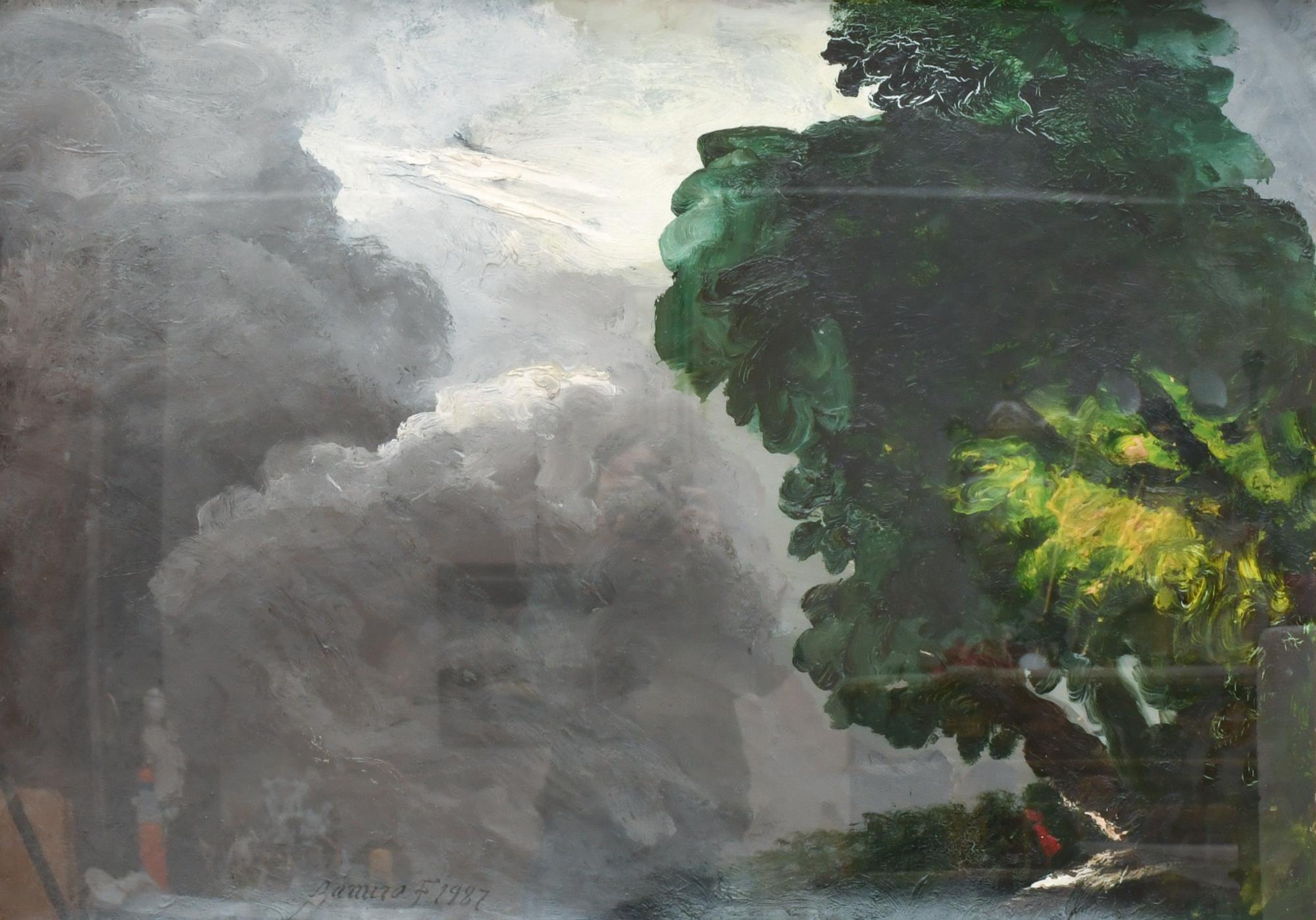 RAMIRO FERNANDEZ SAUS (1961). "Cloudy Landscape", 1987.