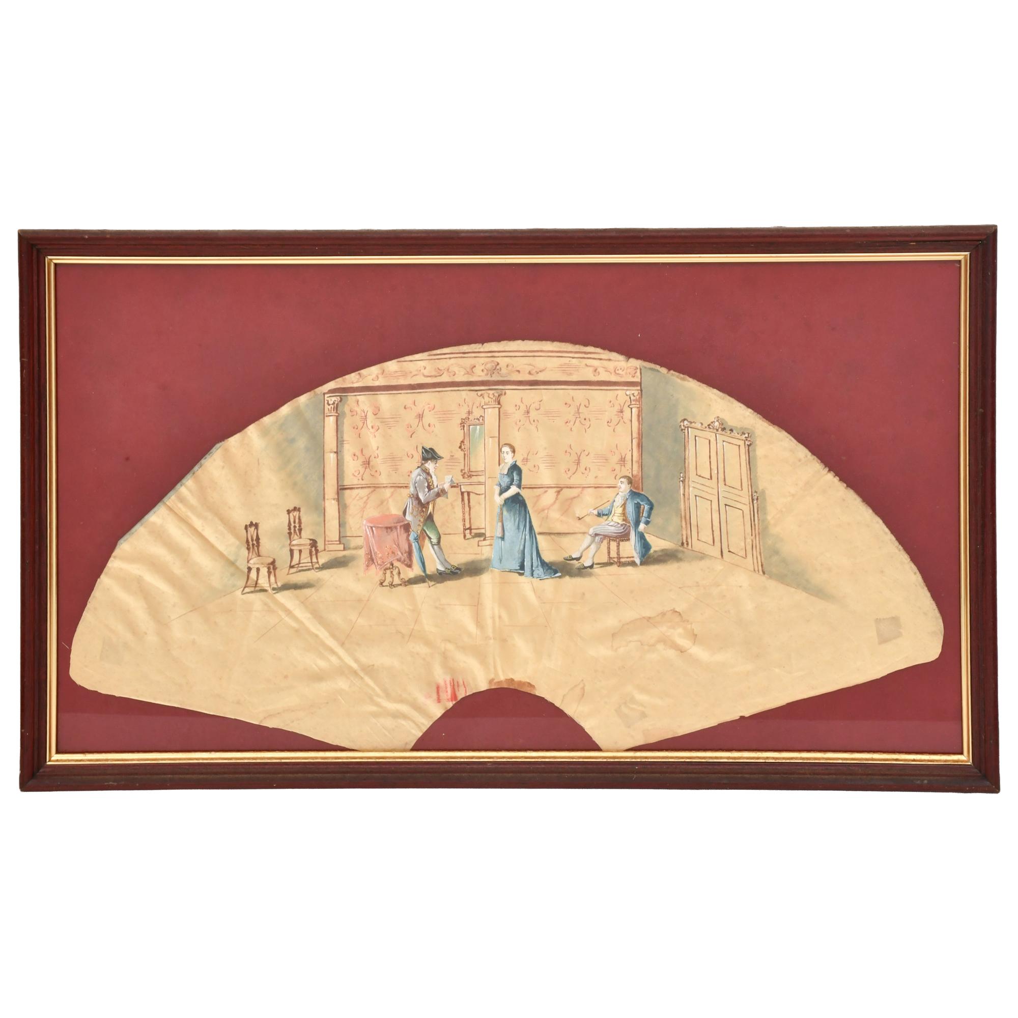 18TH CENTURY ENGLISH SCHOOL. Fan leaves, circa 1750-1760.