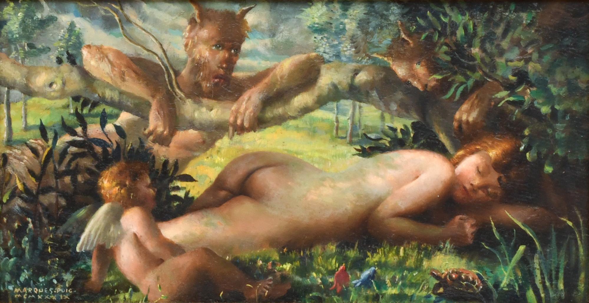 JOSEP MARIA MARQUES PUIG (1890-1950). "Venus and Faun", 193