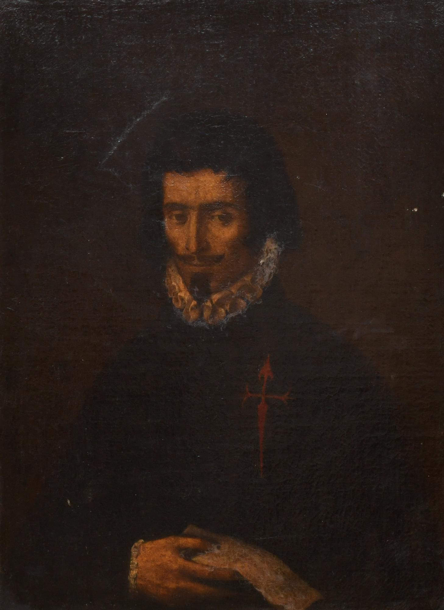 ESCUELA ESPAÑOLA, SIGLO XVIII. "Caballero con la cruz de Sa